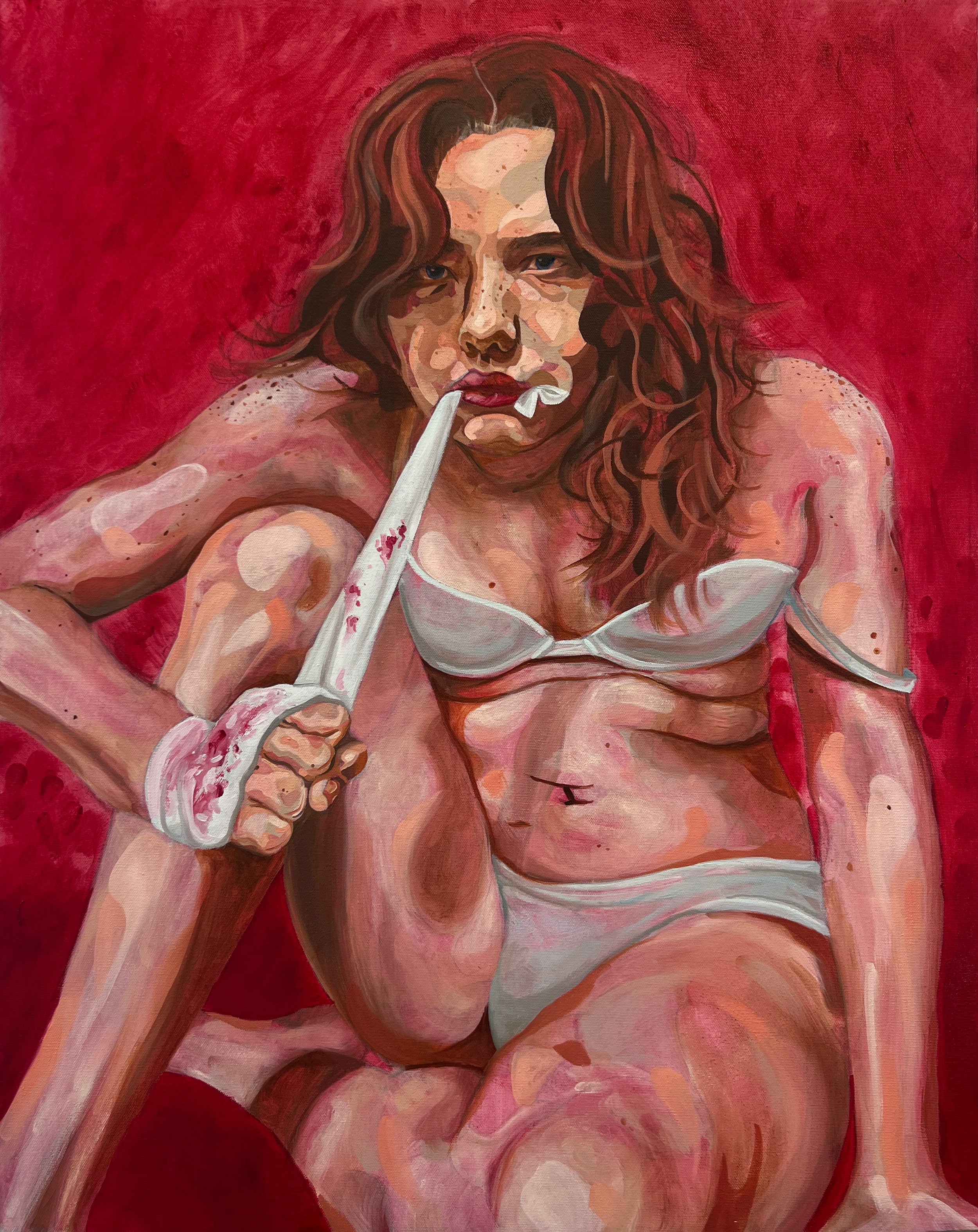 "Gauze", 2023, oil on canvas, 24" x 30"