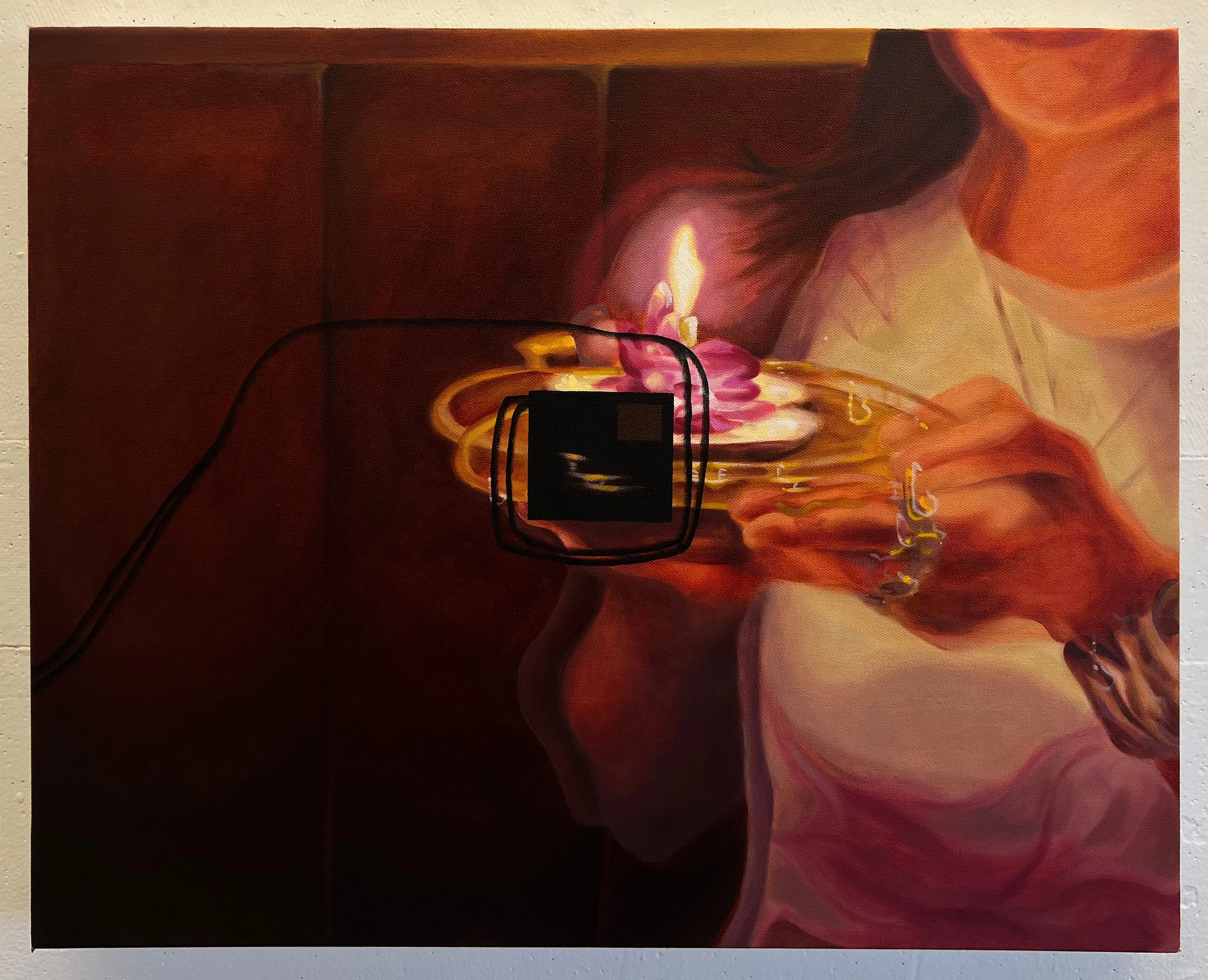 "Two Birthdays" oil on canvas, 24" x 20"