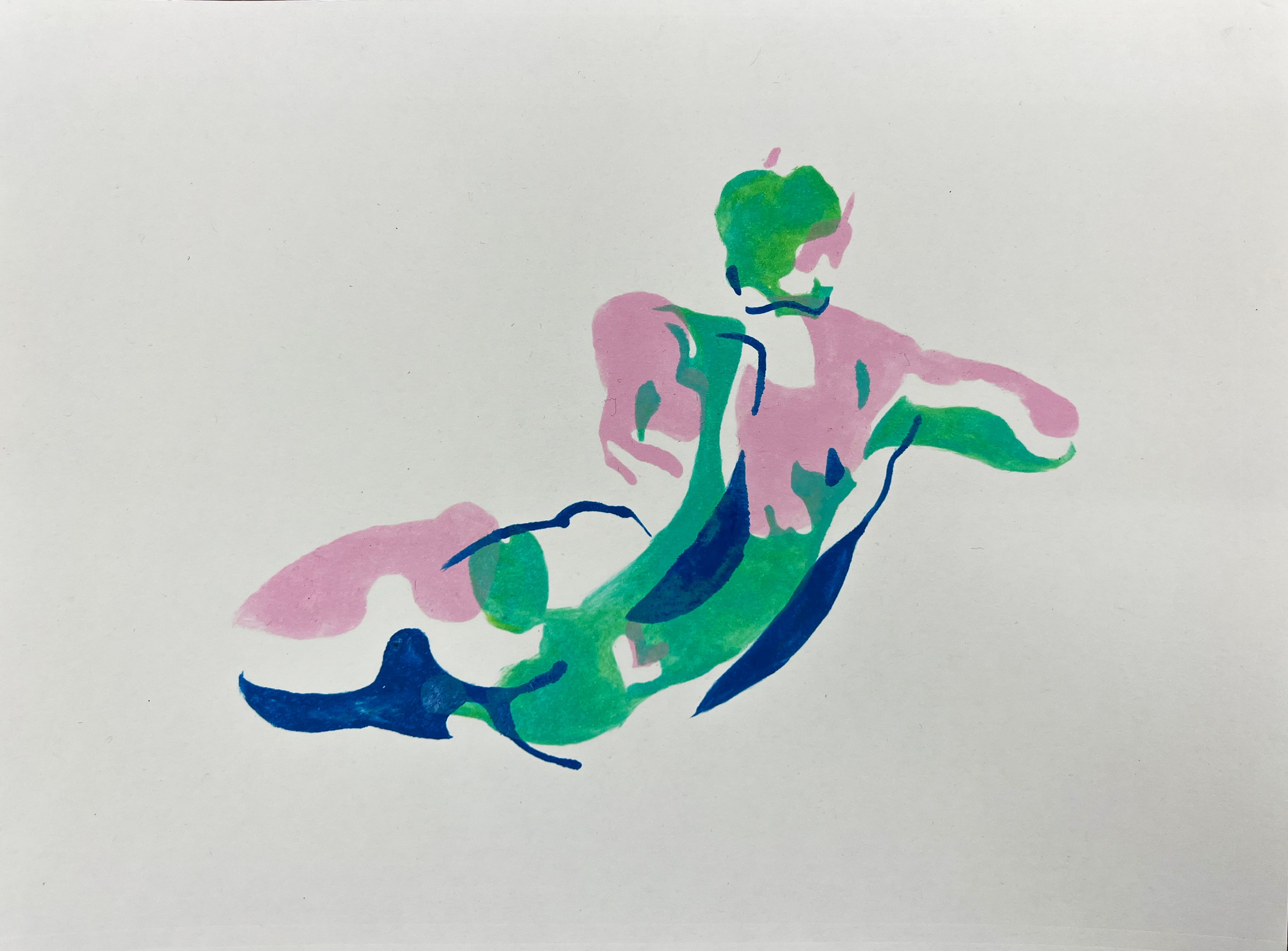 Untitled, 2023, monoprint, 12" x 9"