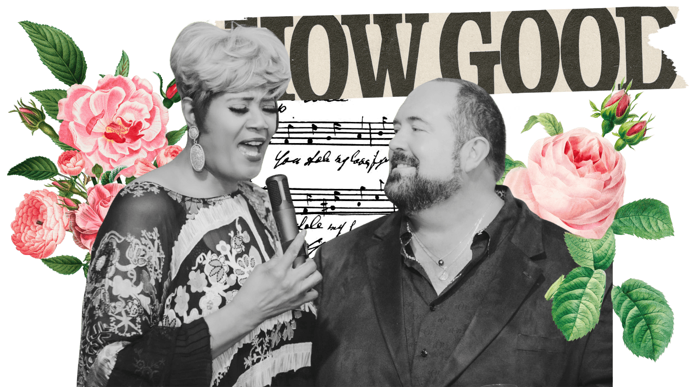 Denise Thimes singing to Russell Jackson at Old Firehouse No 7.png