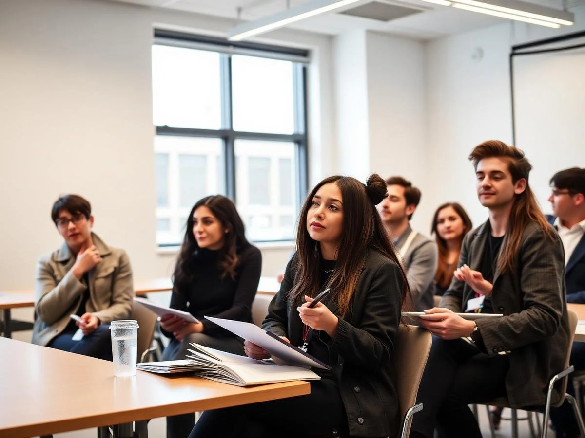 Students in a workshop setting