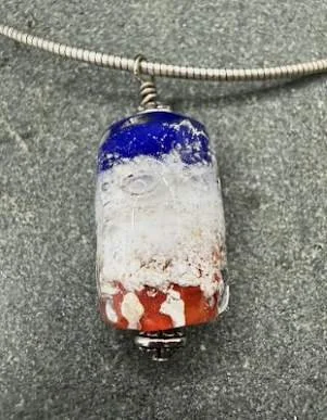 Red, White & Blue Heart or Pendant