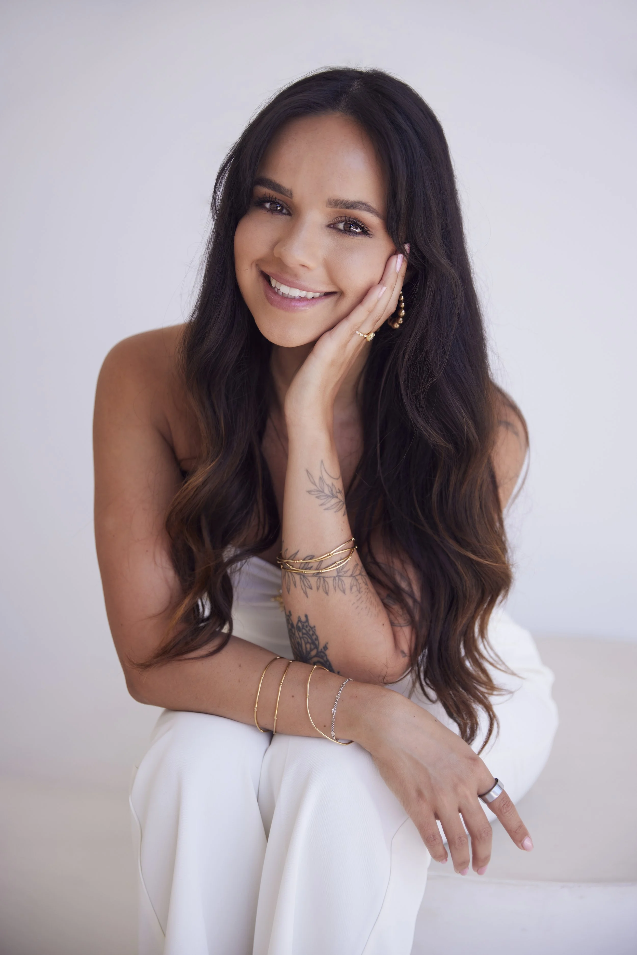 esthetician with glowing skin