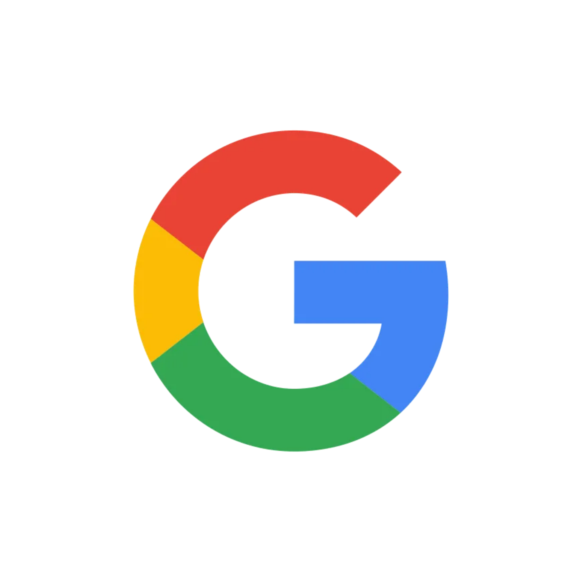 Colorful Google logo with overlapping colors and shapes.