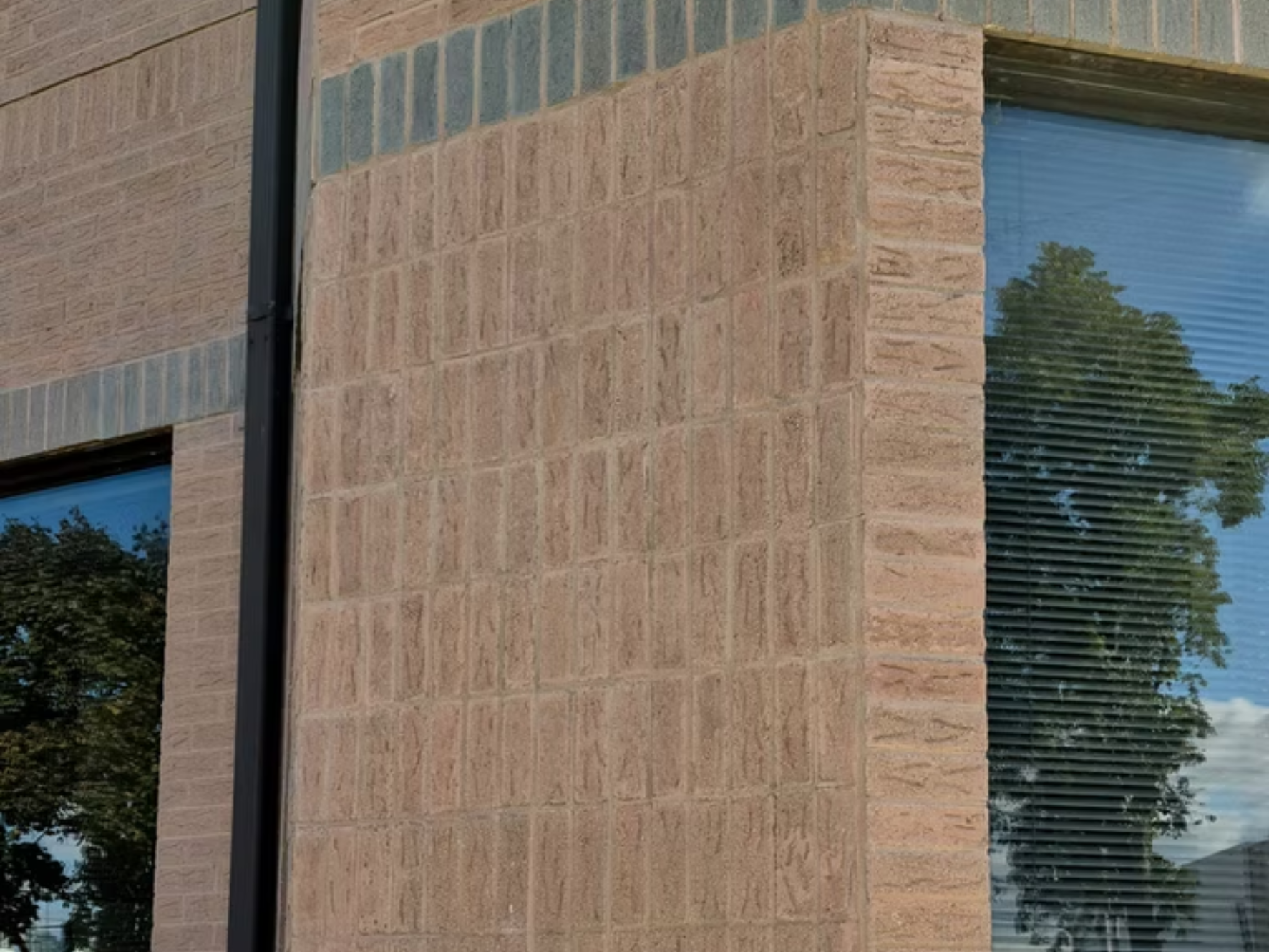 Brick surface after colour matching
