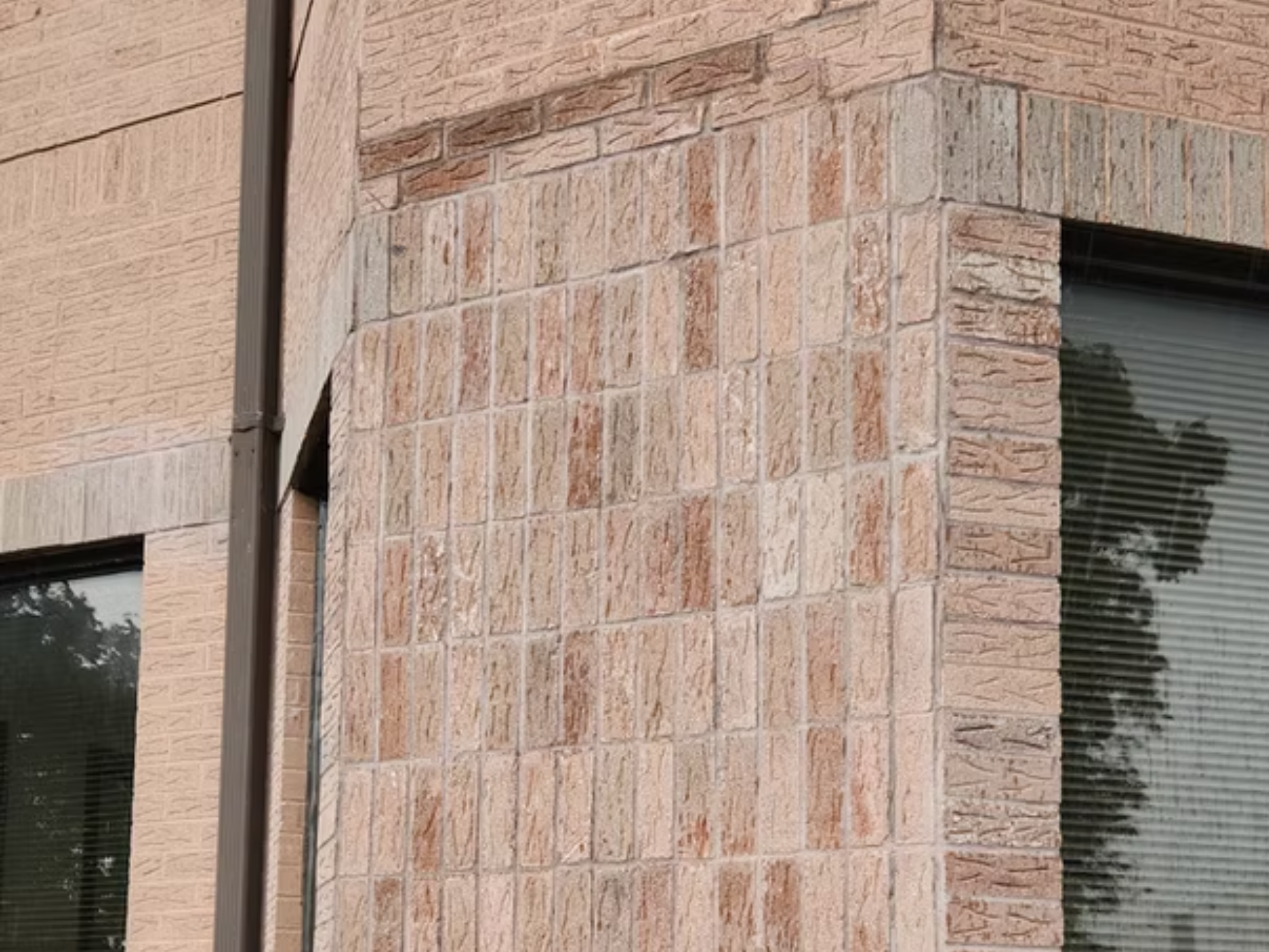 Brick surface before colour matching
