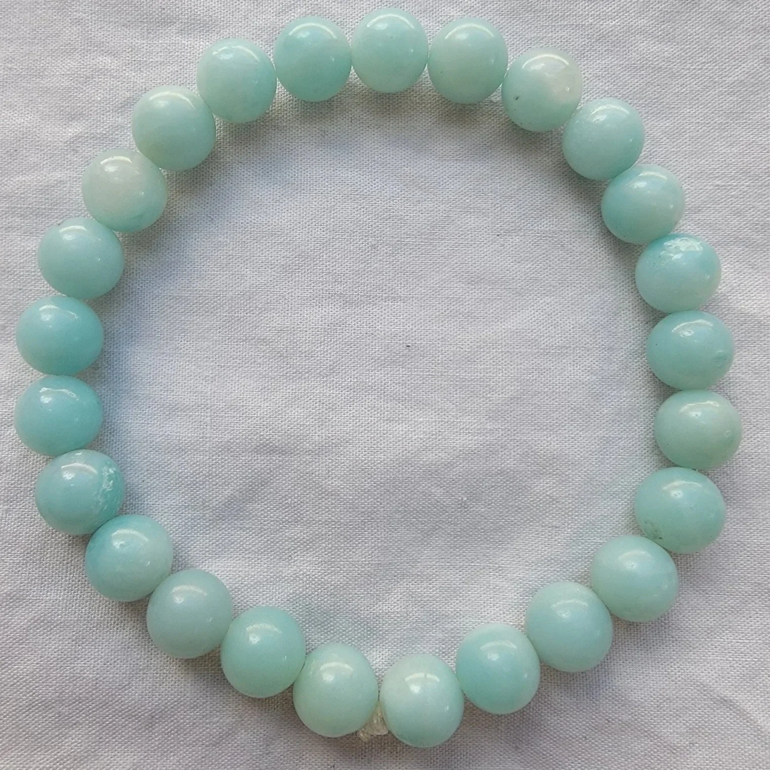 Aligned handcrafted Amazonite bracelet from the Intentional Stones collection by Stillness Renewal.