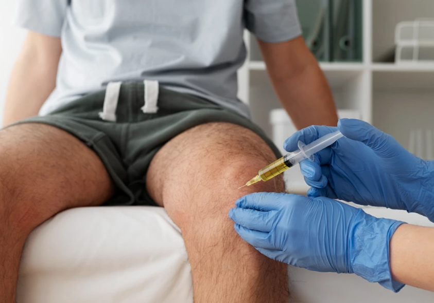 Tratamiento de medicina regenerativa mediante infiltración articular en rodilla para aliviar el dolor por desgaste de cartílago en Mexicali.