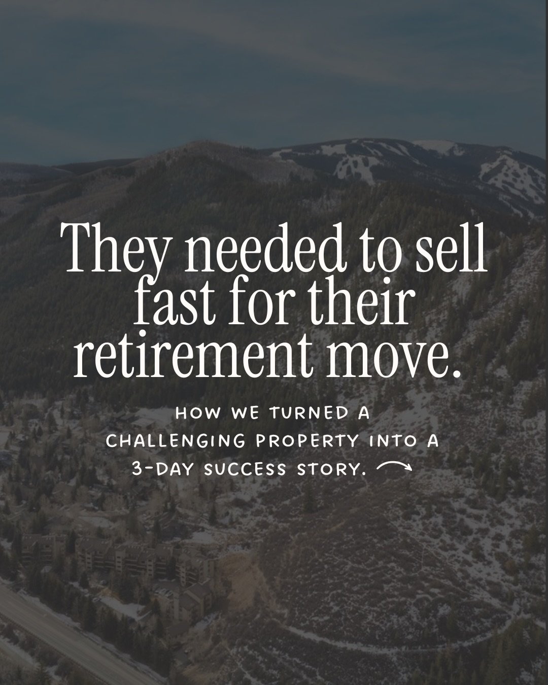 Sometimes the second time really is the charm ✨

Comment START and let&rsquo;s get the conversation going.

My clients needed to sell their EagleVail investment property quickly so they could move into retirement. After a failed listing last summer, 
