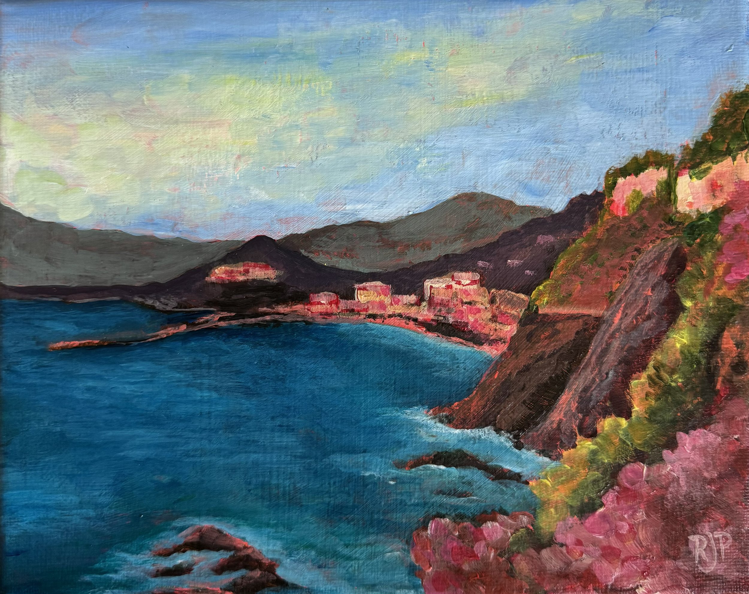 Monterosso Bloom, 2025, Acrylic on Canvas, 10 x 8, Part of Series