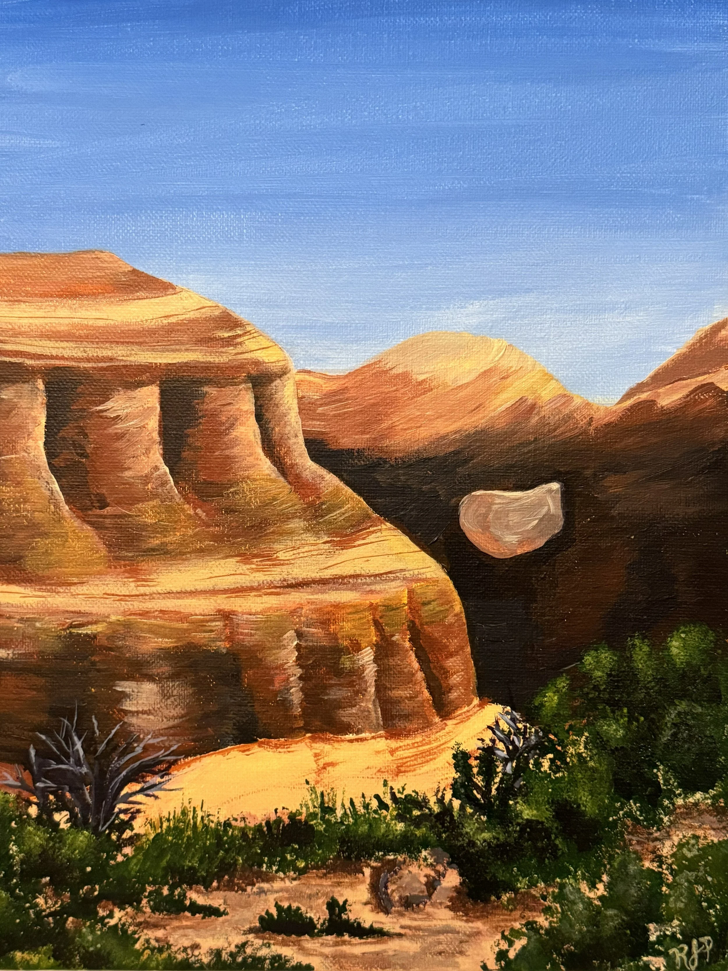 SOLD - Before the Arch, 2025, Acrylic on Canvas Board, 11x14