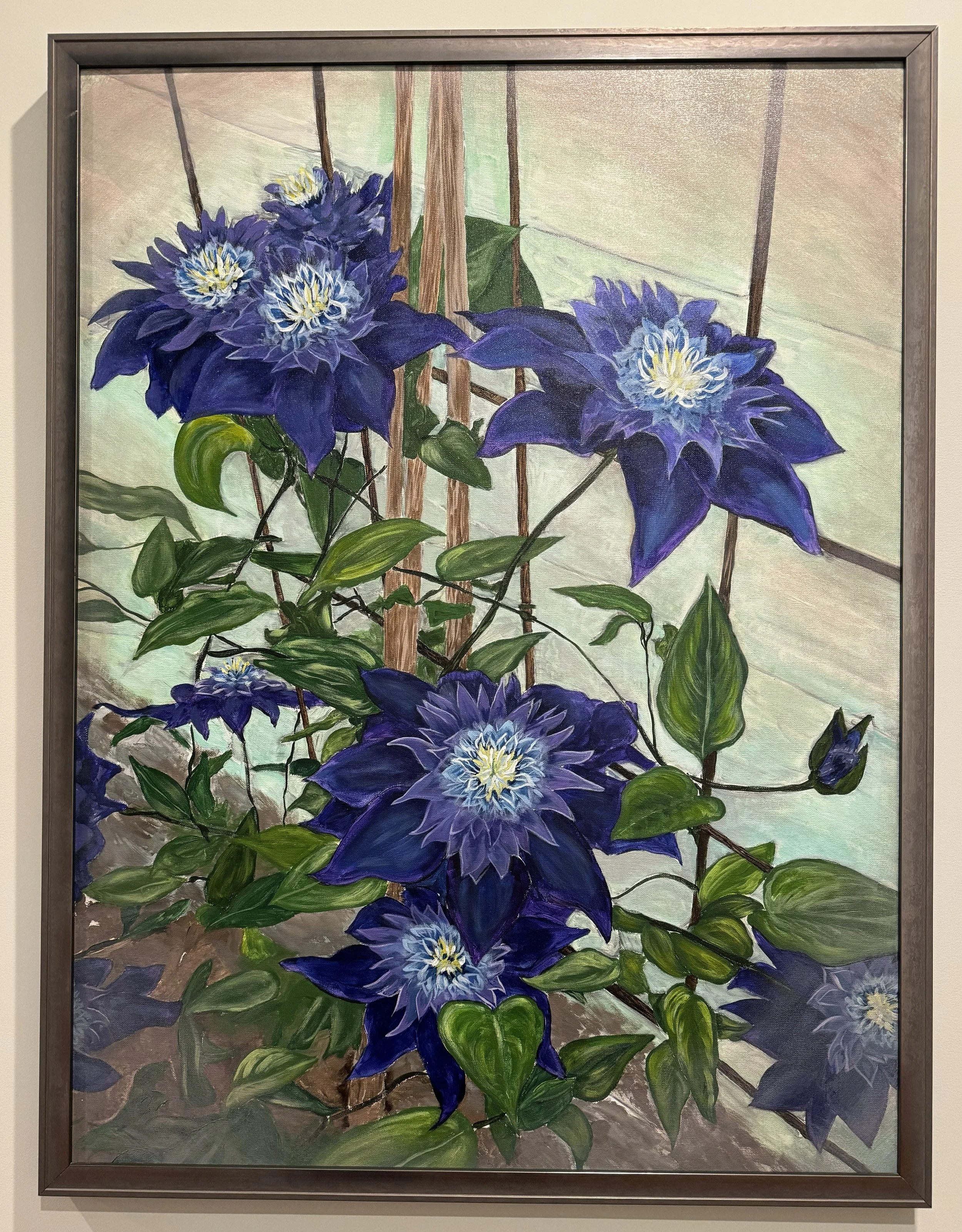 Rustic Clematis, 2019, Acrylic on Canvas, 30x40