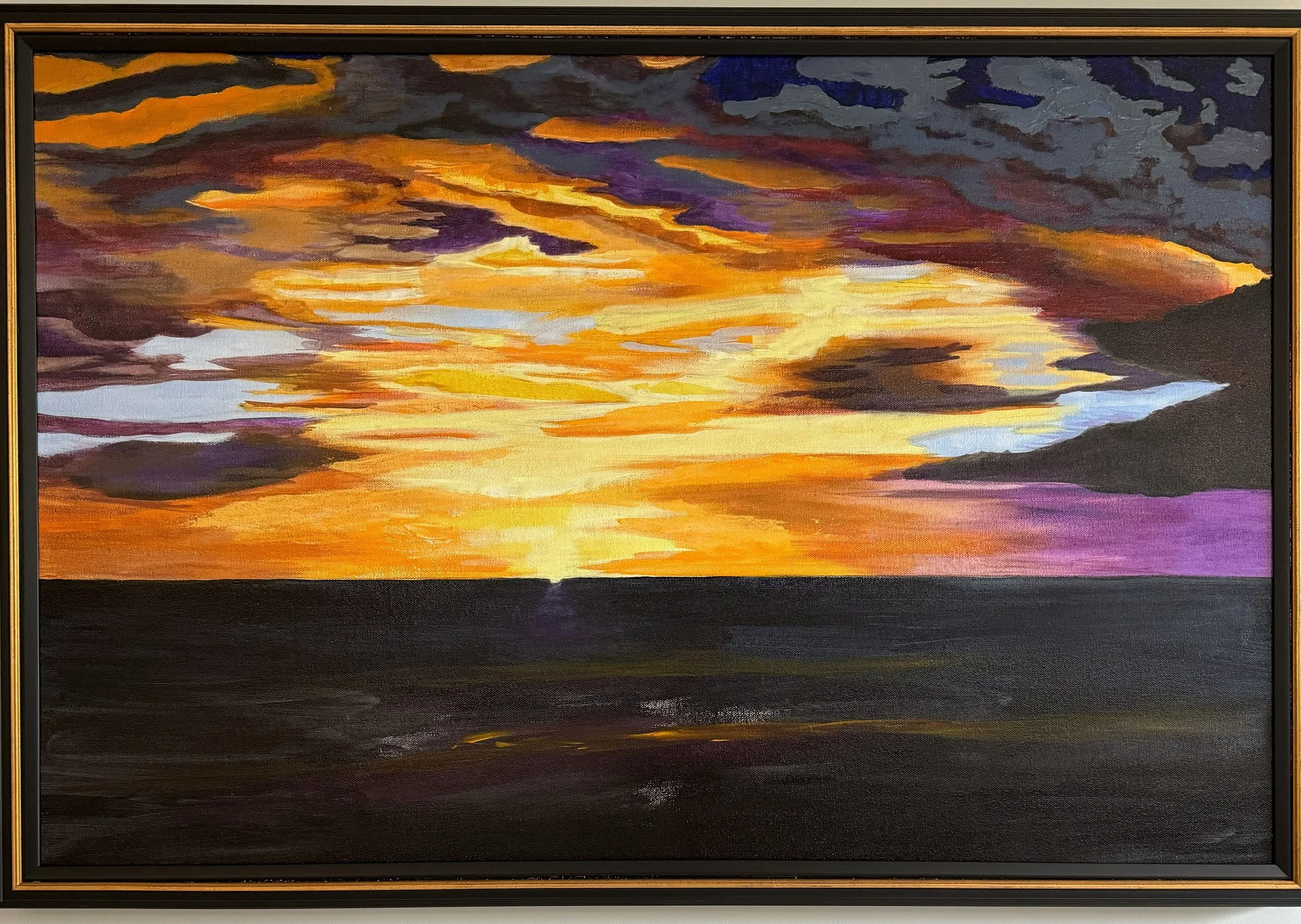 Sodus Sunset, 2017, Acrylic on Canvas 36x24