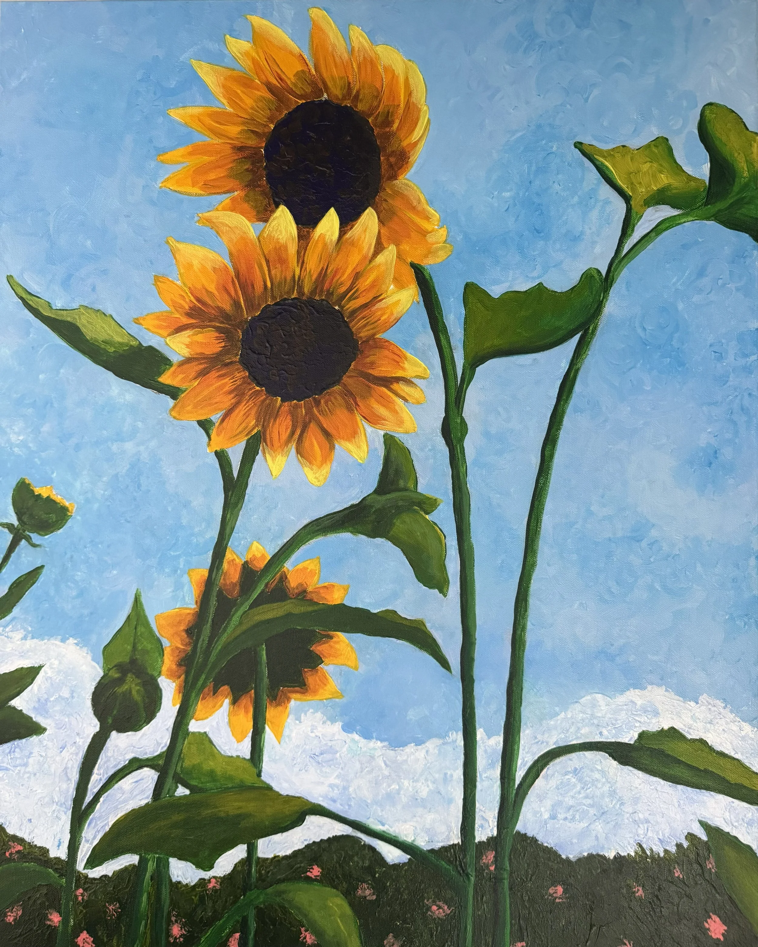 California Sunflowers, 2021, Acrylic on Canvas, 24x30