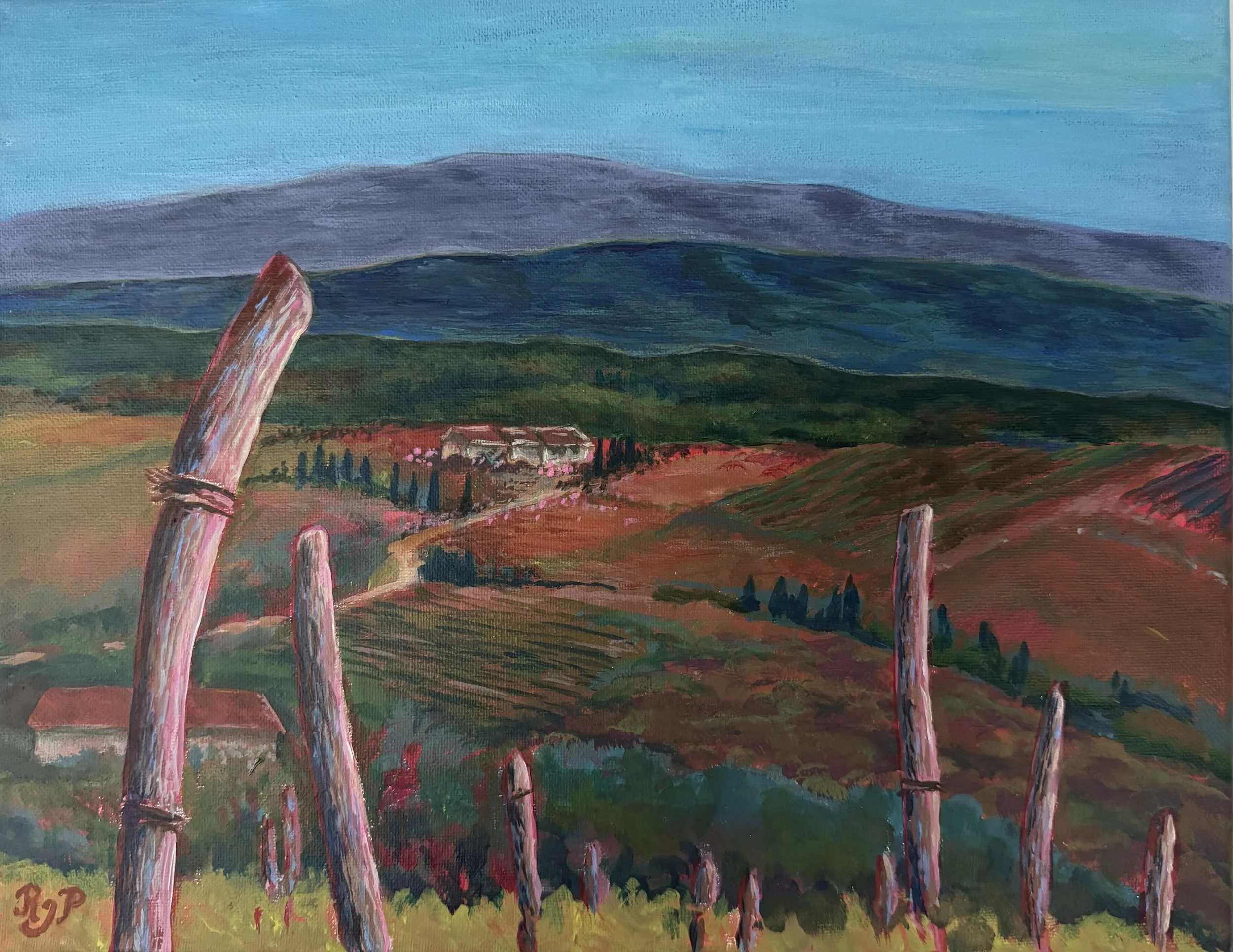 Tuscan Villa, 2026, Acrylic on Canvas, 14x11, $300

