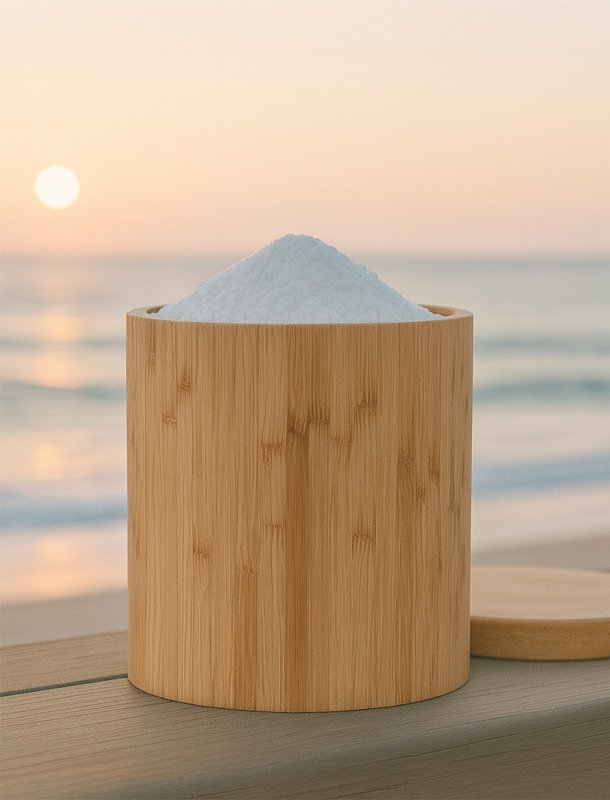 Urn with cremation remains after funeral for water-based cremation in California