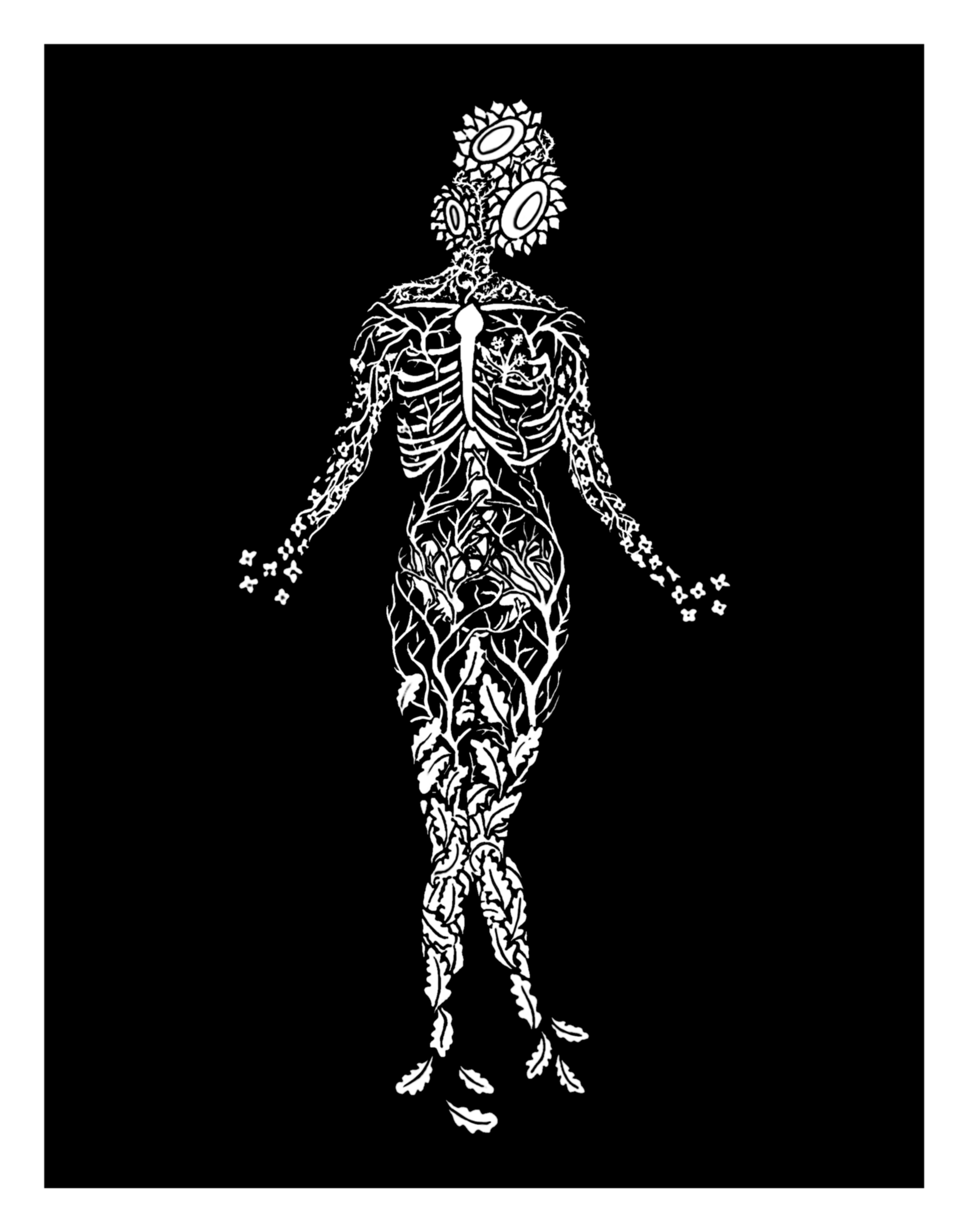 Bones in Bloom Art Print