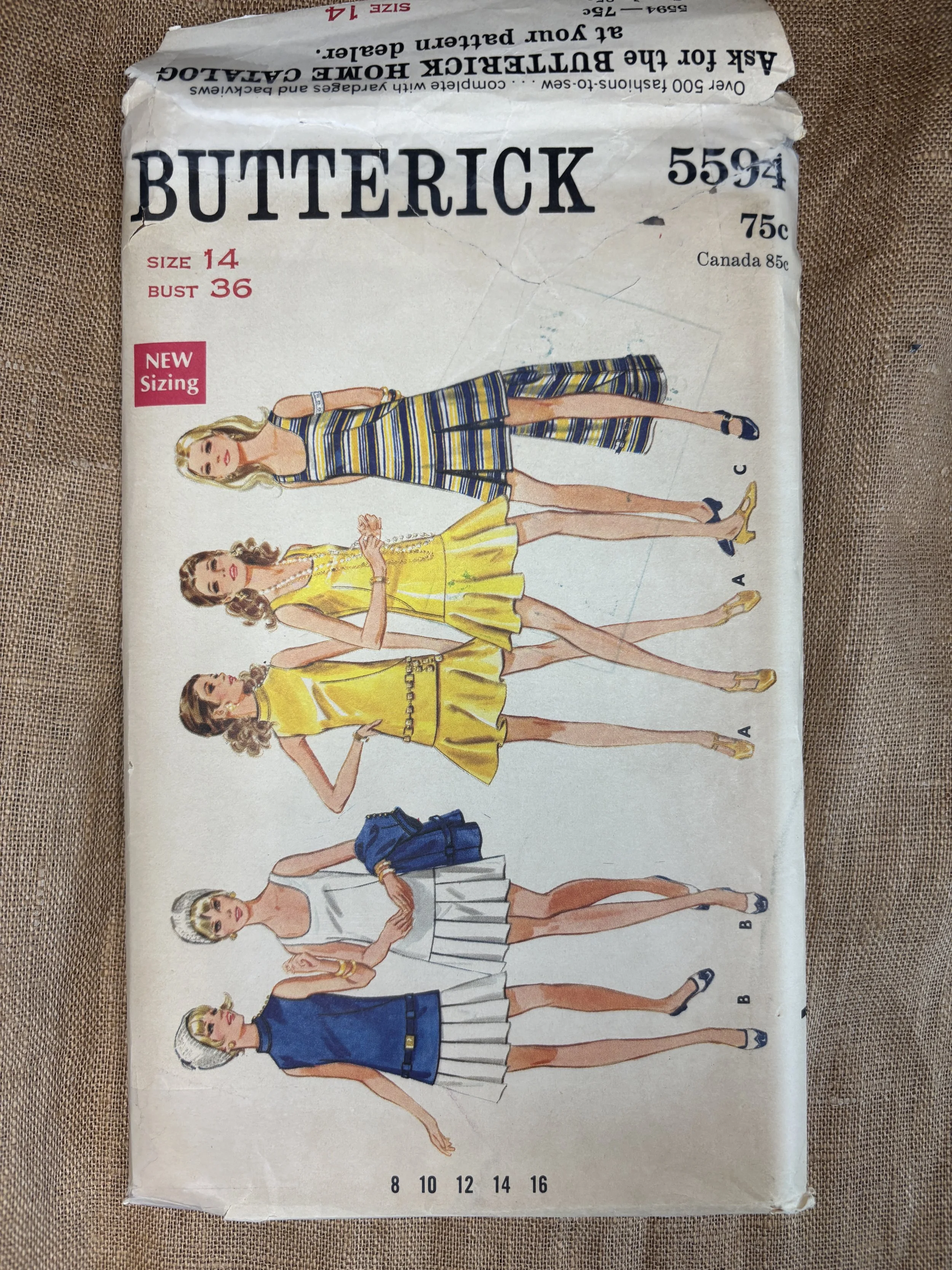 1960's Butterick Misses' Dress Pattern 5594 UNCUT