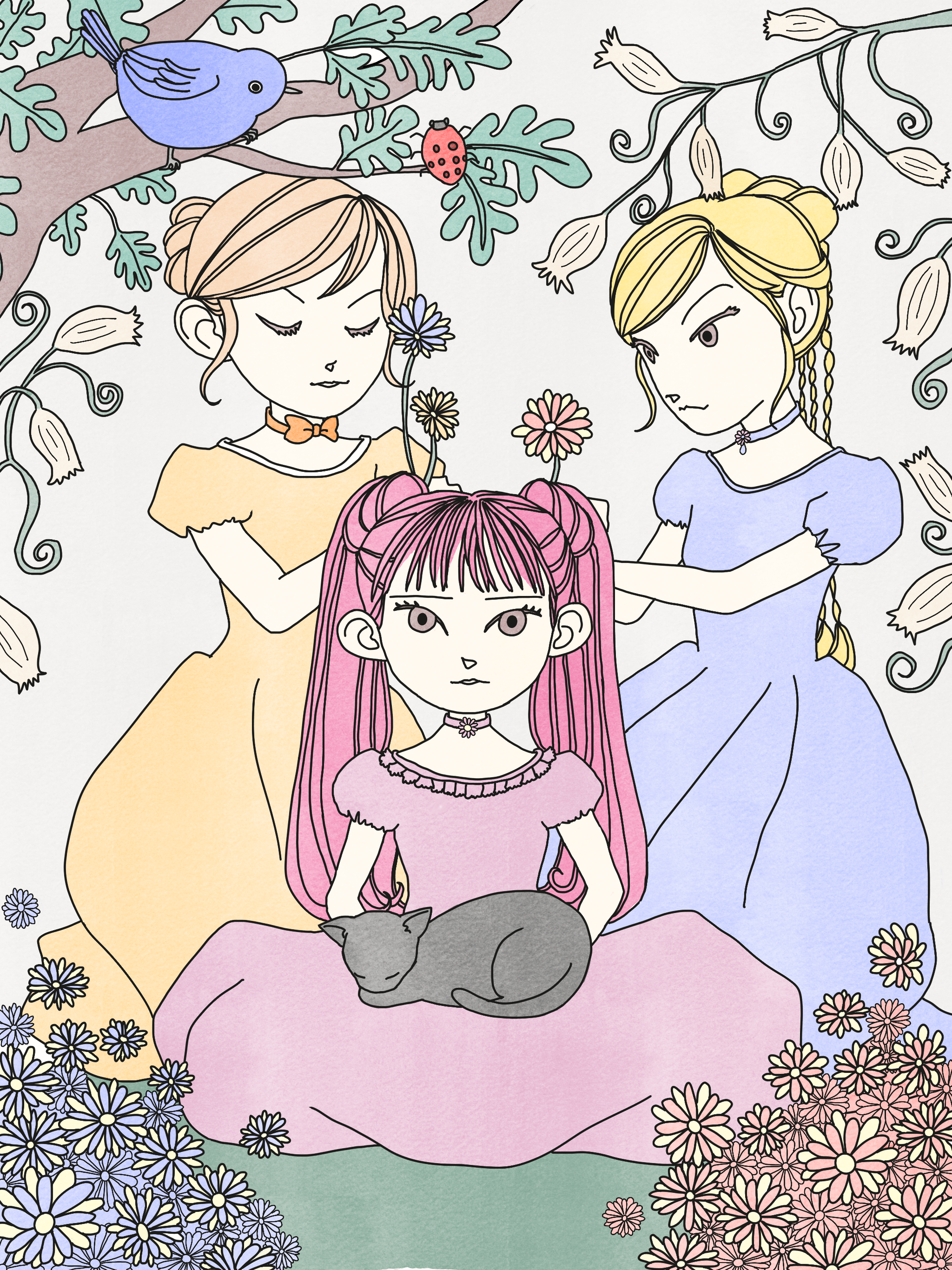 The Flower Princess Kingdom

Three princess sisters—Gerbera, Hydrangea, and Sunflower—live happily together in the Flower Princess Kingdom. But when a mysterious disturbance threatens their peaceful home, they set out on a journey toward the forgotte