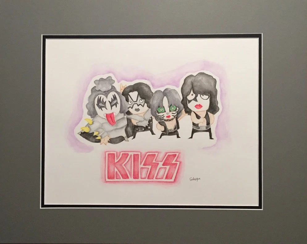 THE KISS

A cute and humorous illustrated reinterpretation of the rock band KISS, designed in a playful character style with a focus on visual storytelling and potential merchandise applications such as apparel and collectibles.
ロックバンドKISSをモチーフに、可愛らし