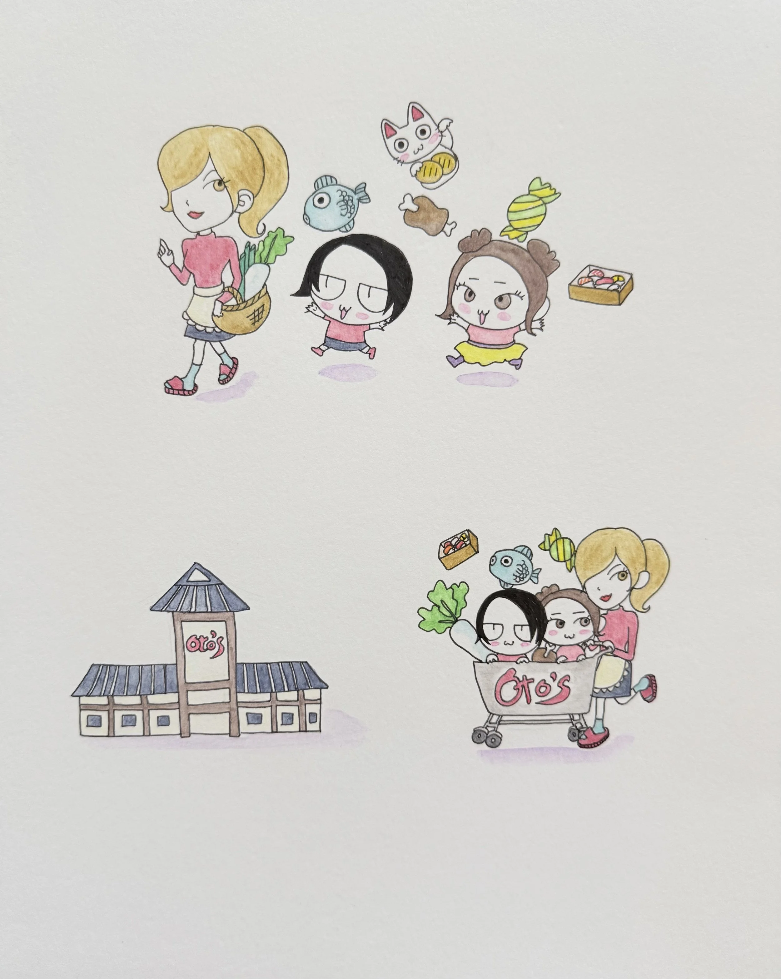 Family Shopping Day

Character design for OTO'S Supermarket, featuring a mother and her children enjoying a fun day of shopping. The characters were developed to communicate warmth, friendliness, and a sense of community while supporting the supermar