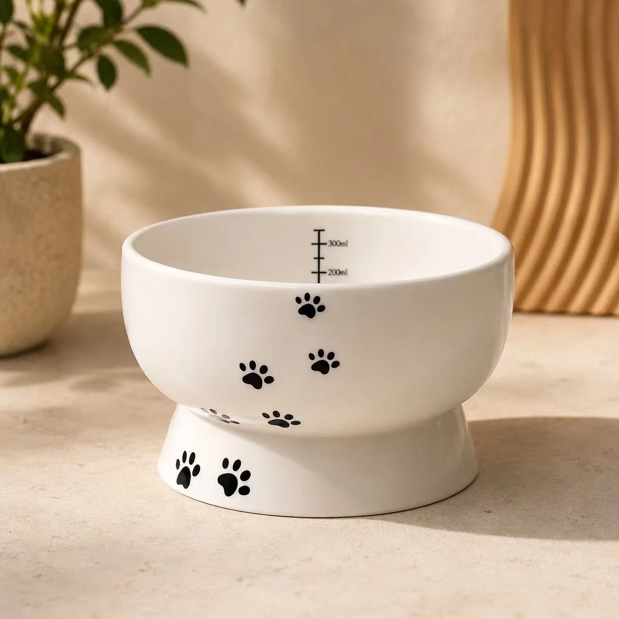 BOLYFU Elevated Ceramic Cat Bowl