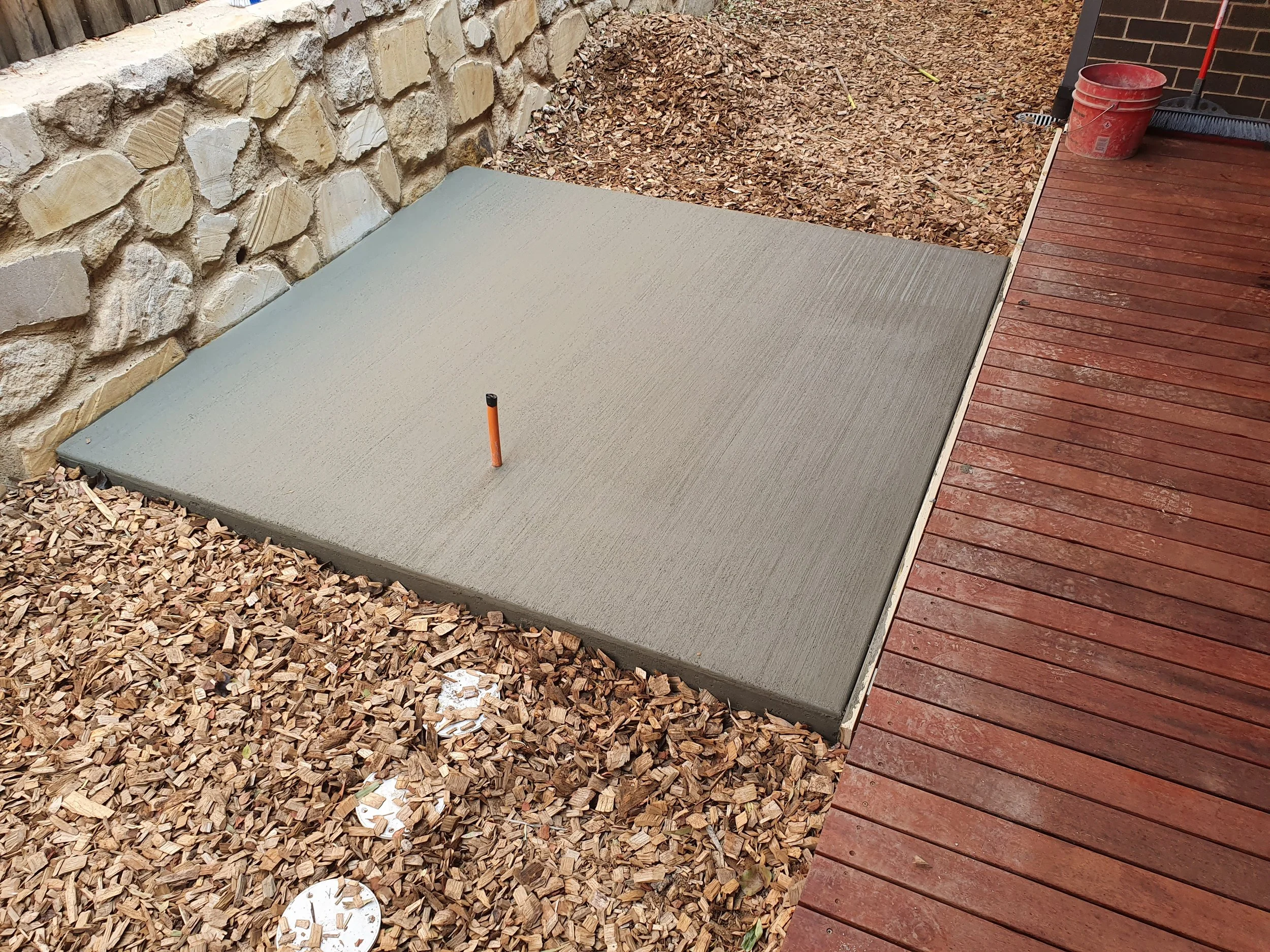 Concrete spa slab in Chapman ACT by Alford Concreting