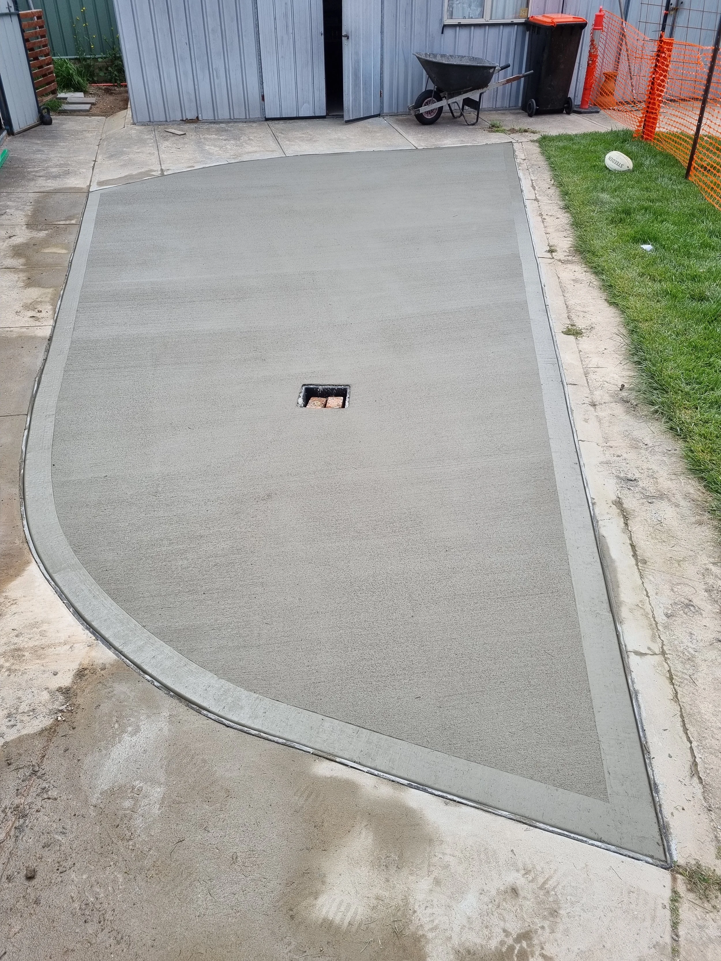 Concrete driveway extension in Gordon ACT by Alford Concreting