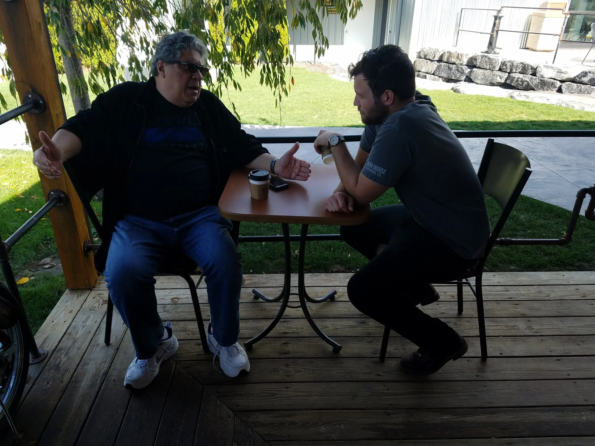 Promo shot with Vincent Pastore (The Sopranos.)