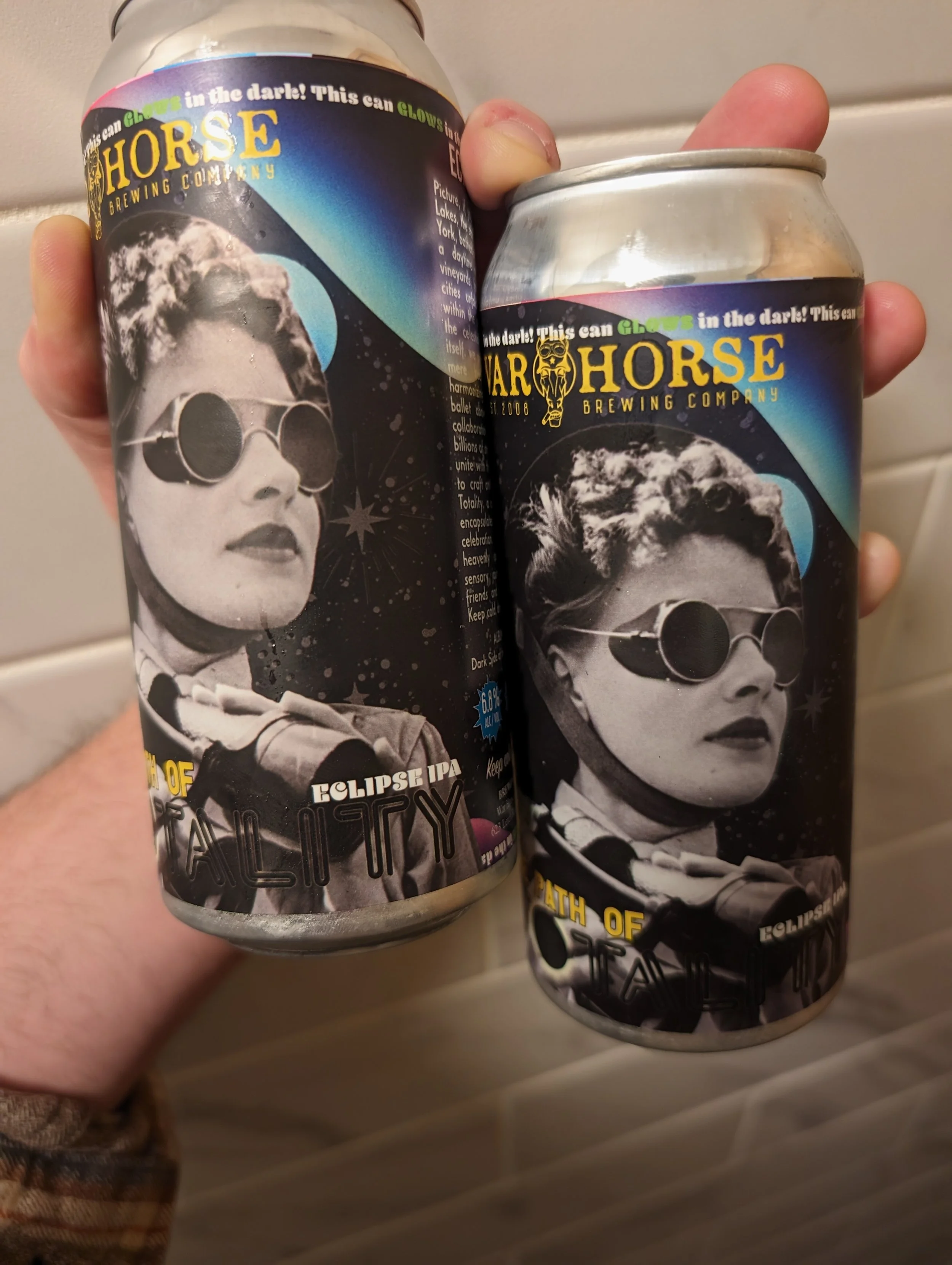 Special glow in the dark beer label produced for the 2024 solar eclipse. 