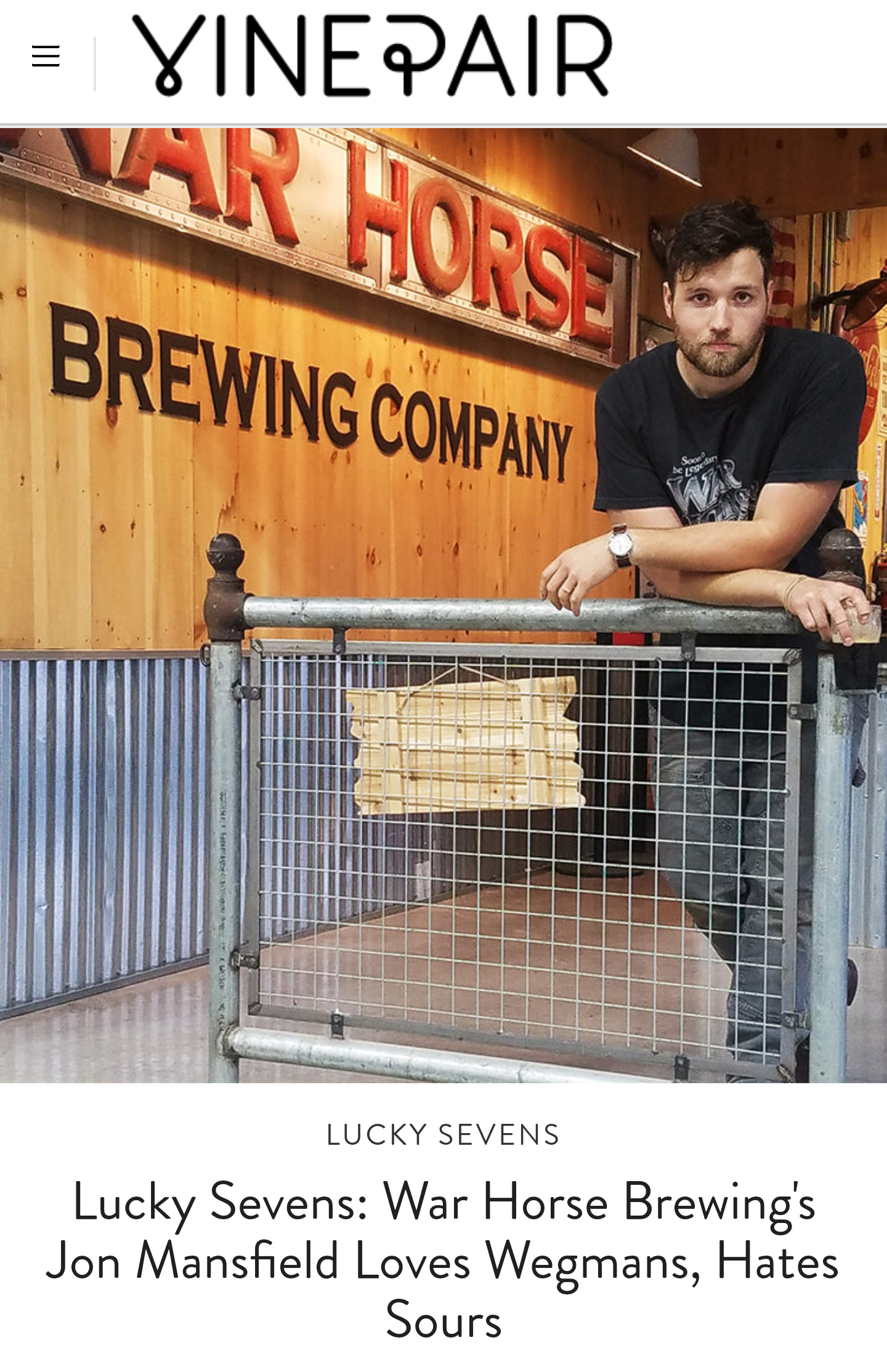 Interview with Vinepair to promote wholesale  expansion.