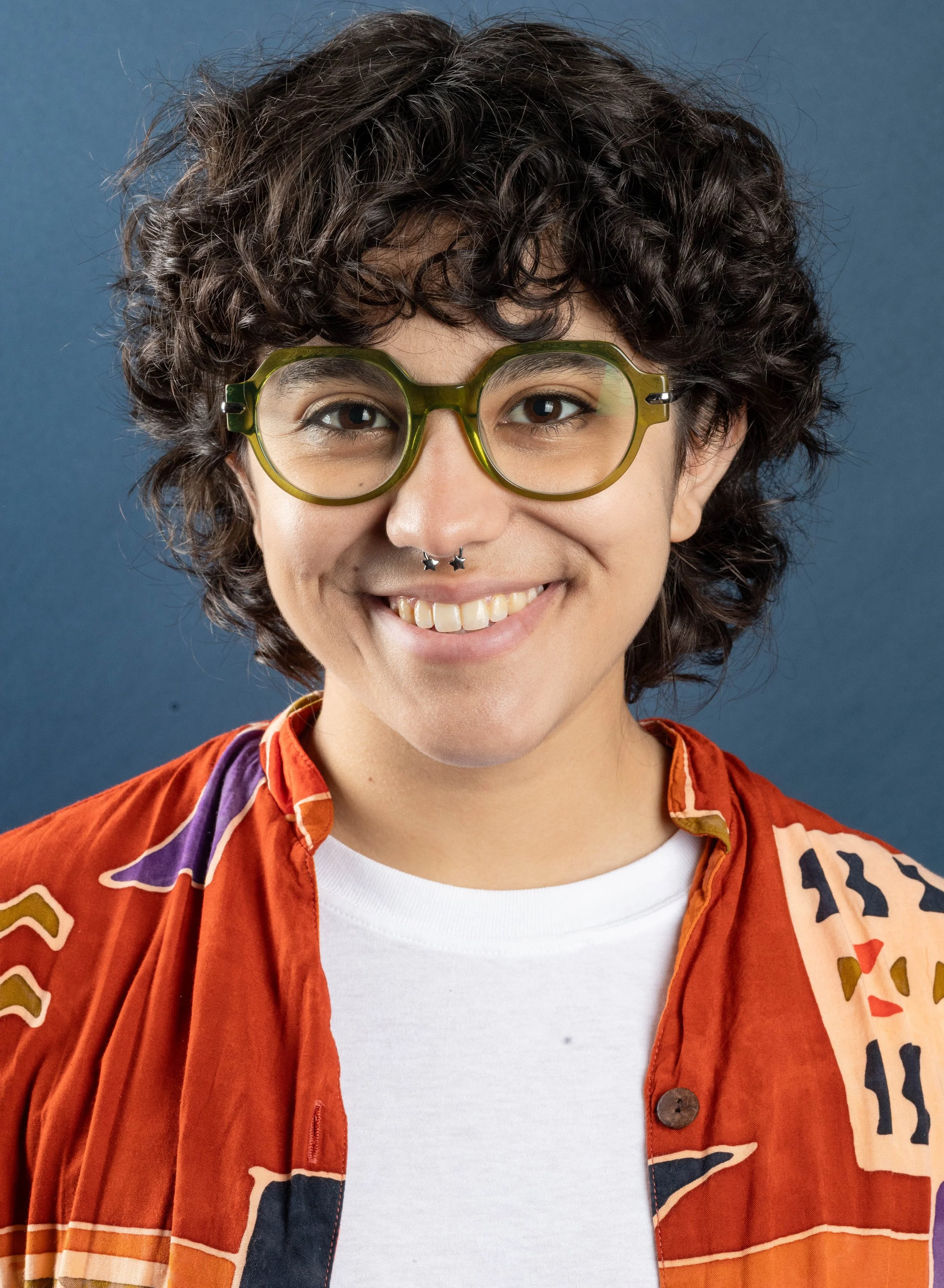 A headshot of Fern Morehouse (he/they), Company Manager of Make Good Theatre Company.