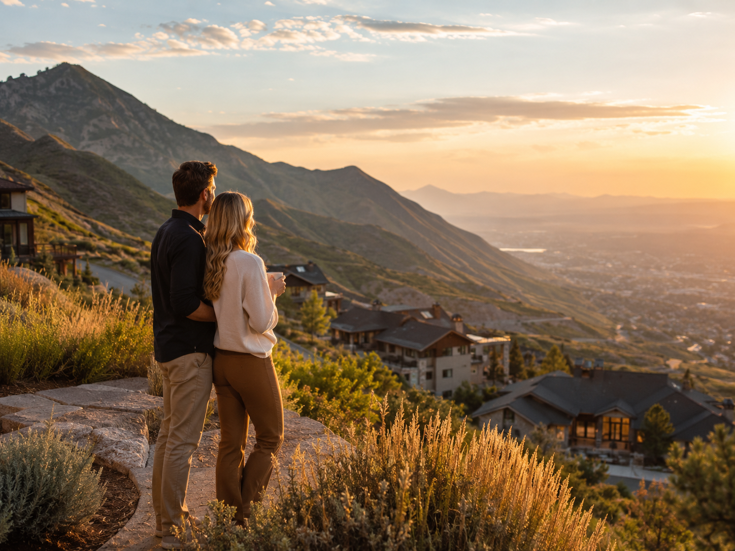 Suncrest Draper Utah mountain overlook lifestyle with valley views