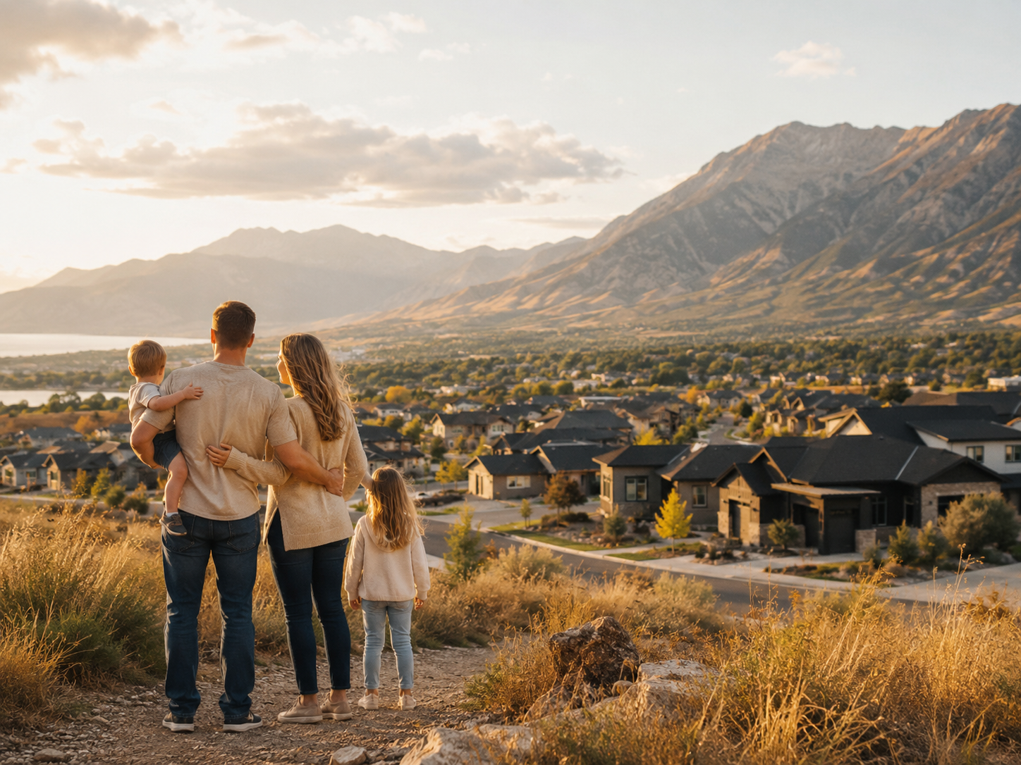 Family considering moving to Utah with mountain views and suburban neighborhoods