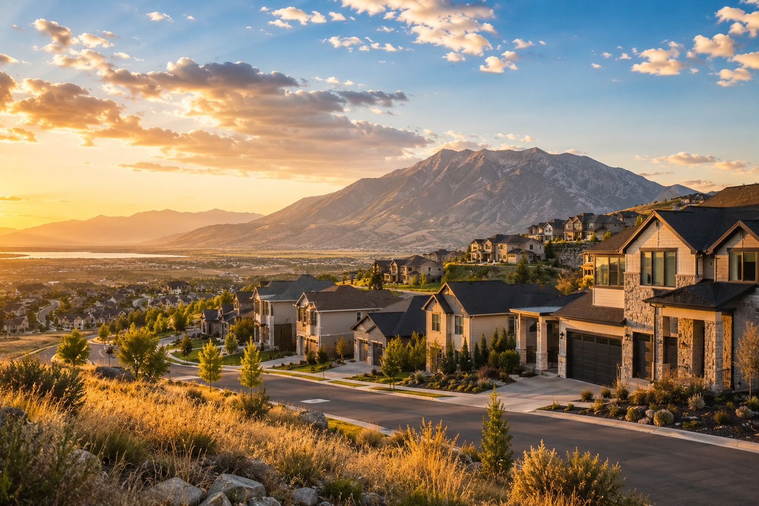 Traverse Mountain Lehi Utah move-up homes with hillside views.
