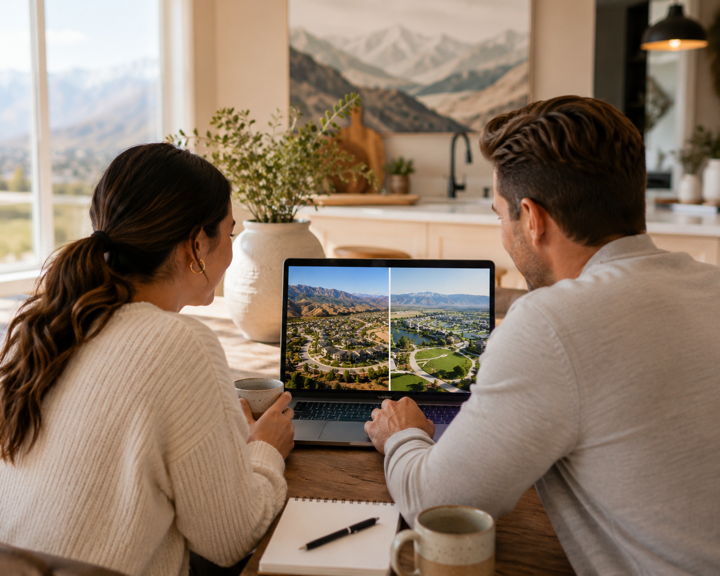 Utah move-up buyers comparing Traverse Mountain and Daybreak lifestyle options.