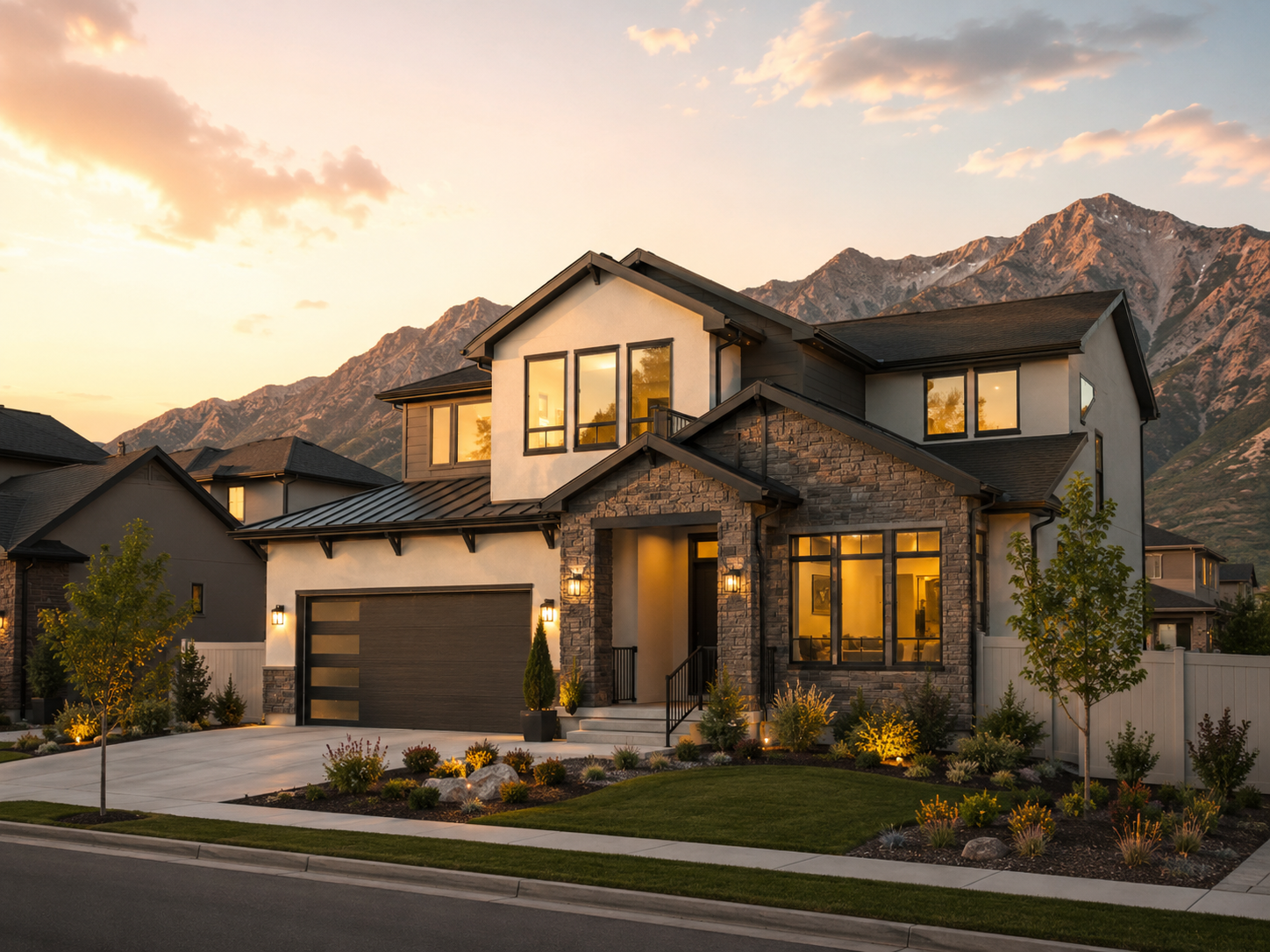 Move-up home in Lehi Utah with mountain views and modern suburban lifestyle.