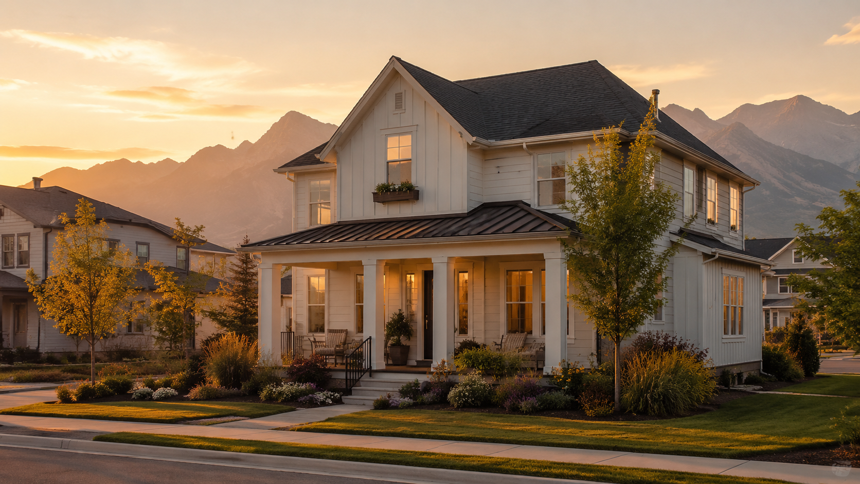 Move-up home in Daybreak Utah with front porch and neighborhood lifestyle.