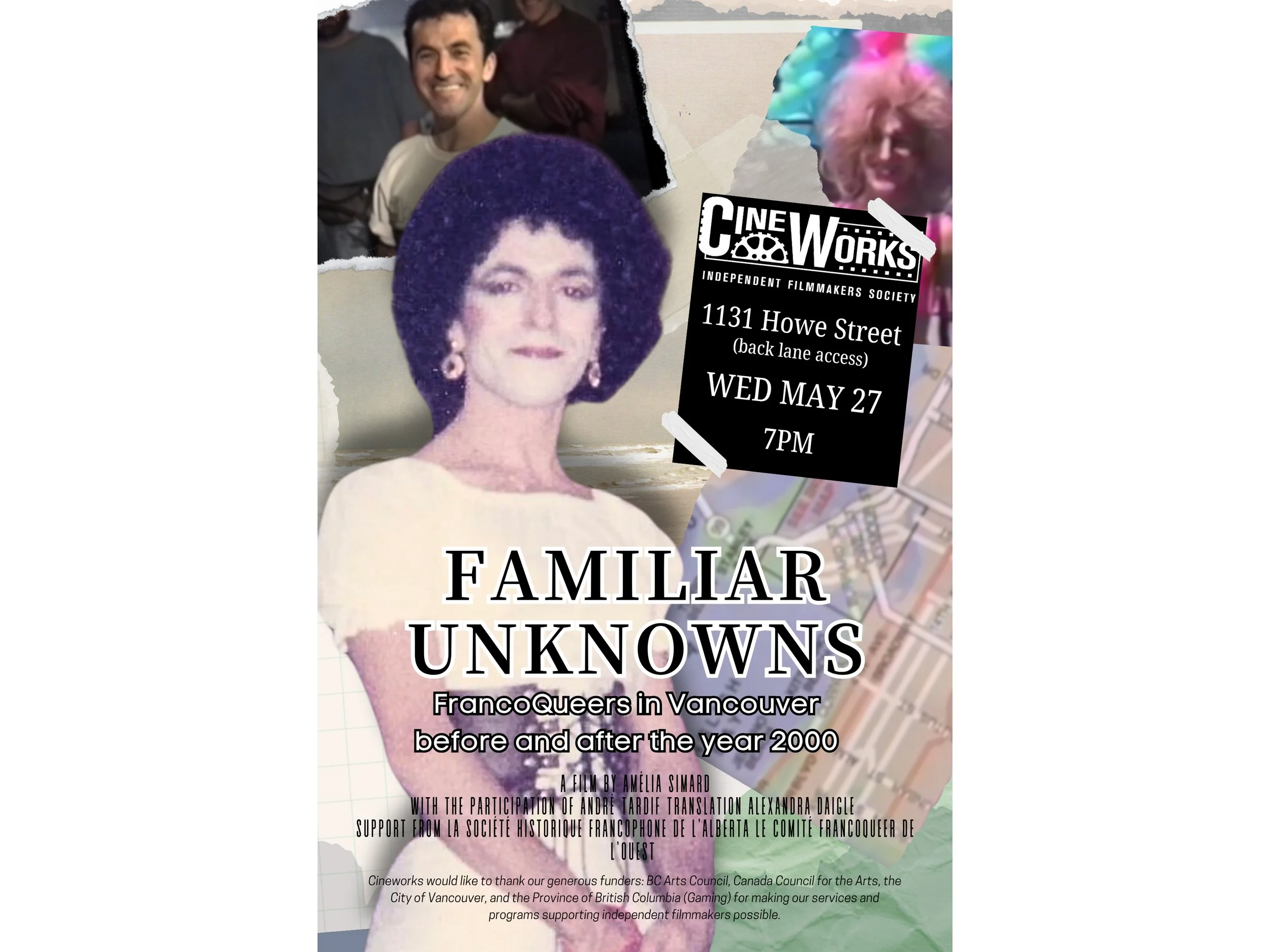 Cineworks is proud to present a free screening of 𝘍𝘢𝘮𝘪𝘭𝘪𝘢𝘳 𝘜𝘯𝘬𝘯𝘰𝘸𝘯𝘴: 𝘍𝘳𝘢𝘯𝘤𝘰𝘲𝘶𝘦𝘦𝘳𝘴 𝘪𝘯 𝘝𝘢𝘯𝘤𝘰𝘶𝘷𝘦𝘳 𝘉𝘦𝘧𝘰𝘳𝘦 𝘢𝘯𝘥 𝘈𝘧𝘵𝘦𝘳 𝘵𝘩𝘦 𝘠𝘦𝘢𝘳 2000 (2023, 15:38&nbsp;minutes), a short documentary by non-binary fi