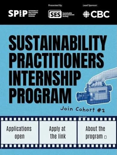 Are you ready to help shape the future of sustainable film, television, and digital media? 🎬🌱

Applications are now open for Cohort #2 of the Sustainability Practitioners Internship Program (SPIP), a tuition-free online program presented by Sustain