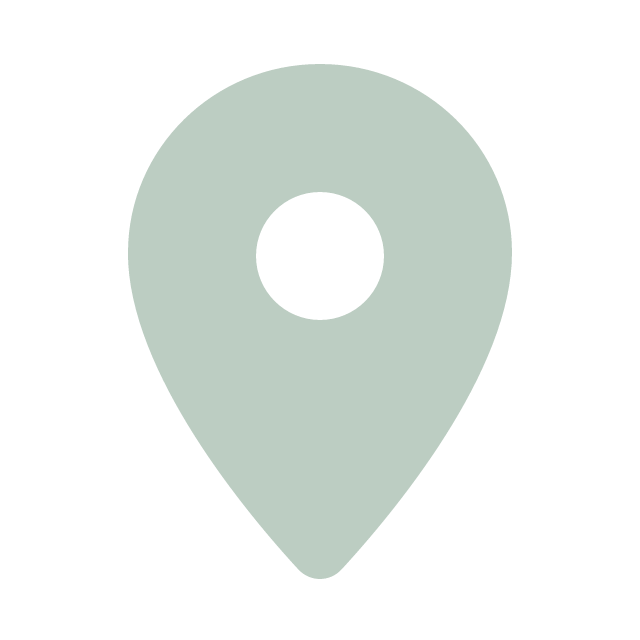 Map pin icon in black and light gray colors.