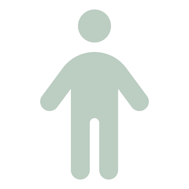 Simplified icon of a person with a circular head, arms, and legs, representing a human figure.