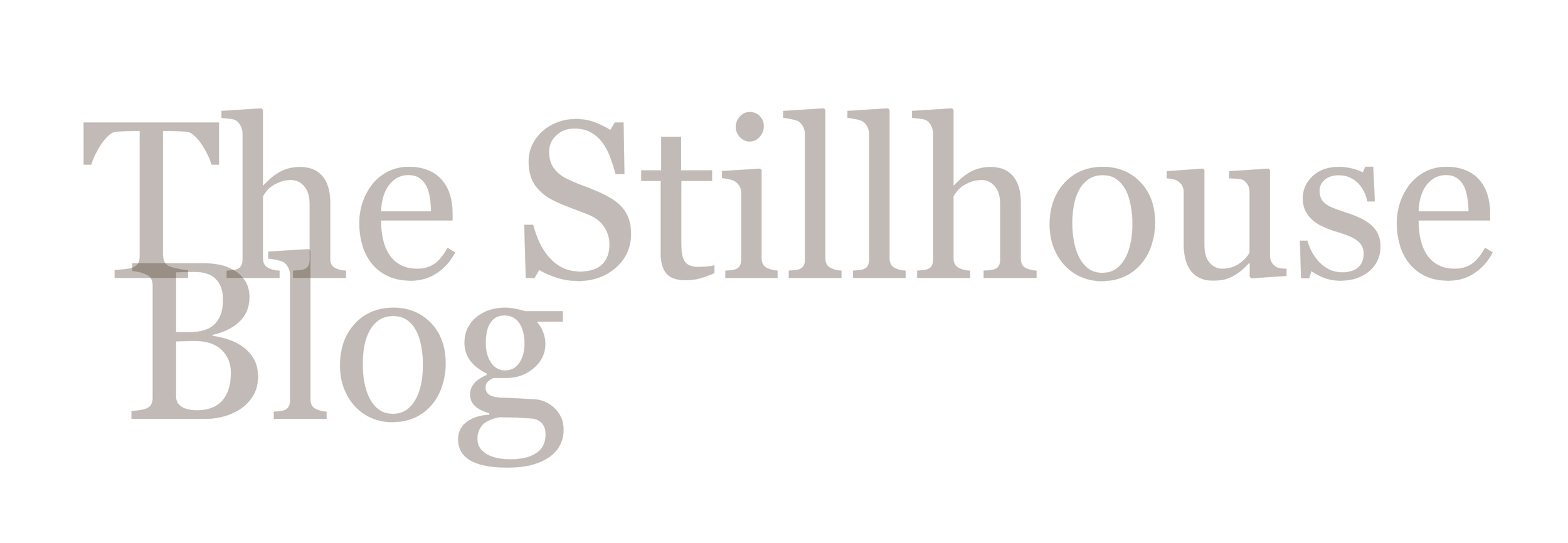Text reading 'The Stillhouse Blog' in brown font on a black background.