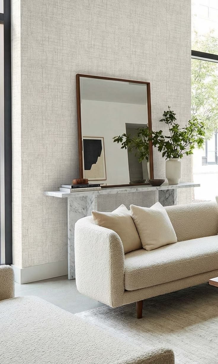 Gypsum Faux Woven Linen Commercial Wallpaper C7829 - Roll.jpg