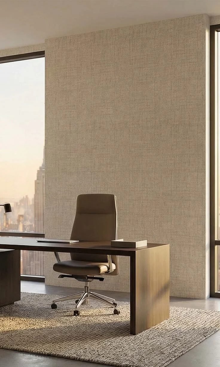 Gypsum Faux Woven Linen Commercial Wallpaper C7829 - Roll.jpg