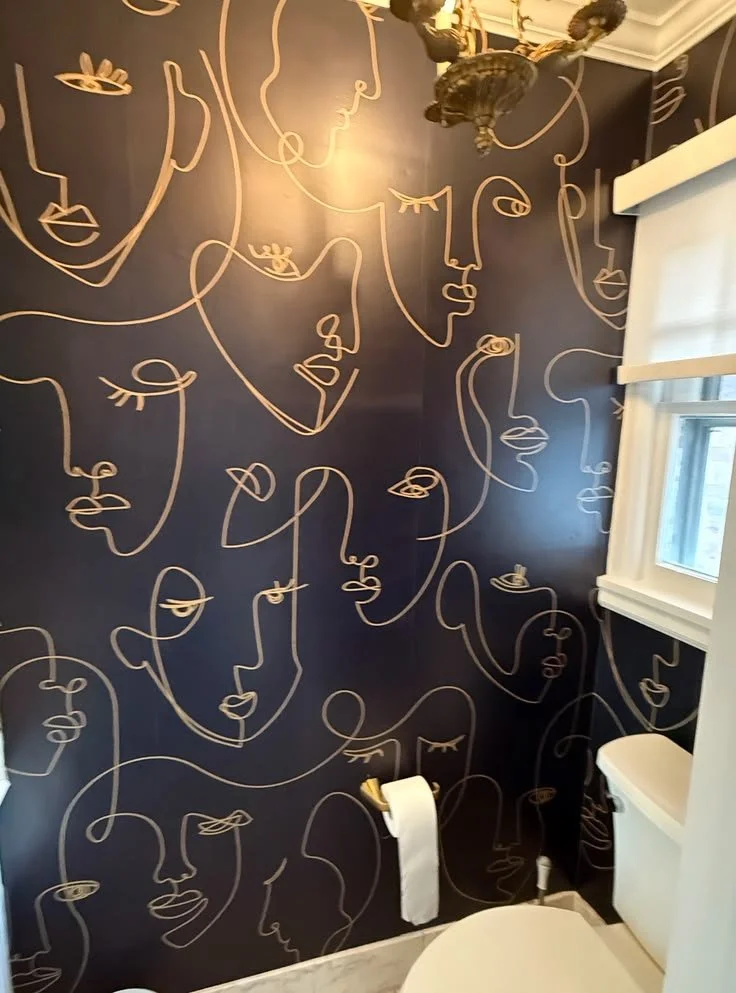 Minimalist Face Textured Look Mural Wallpaper.jpg