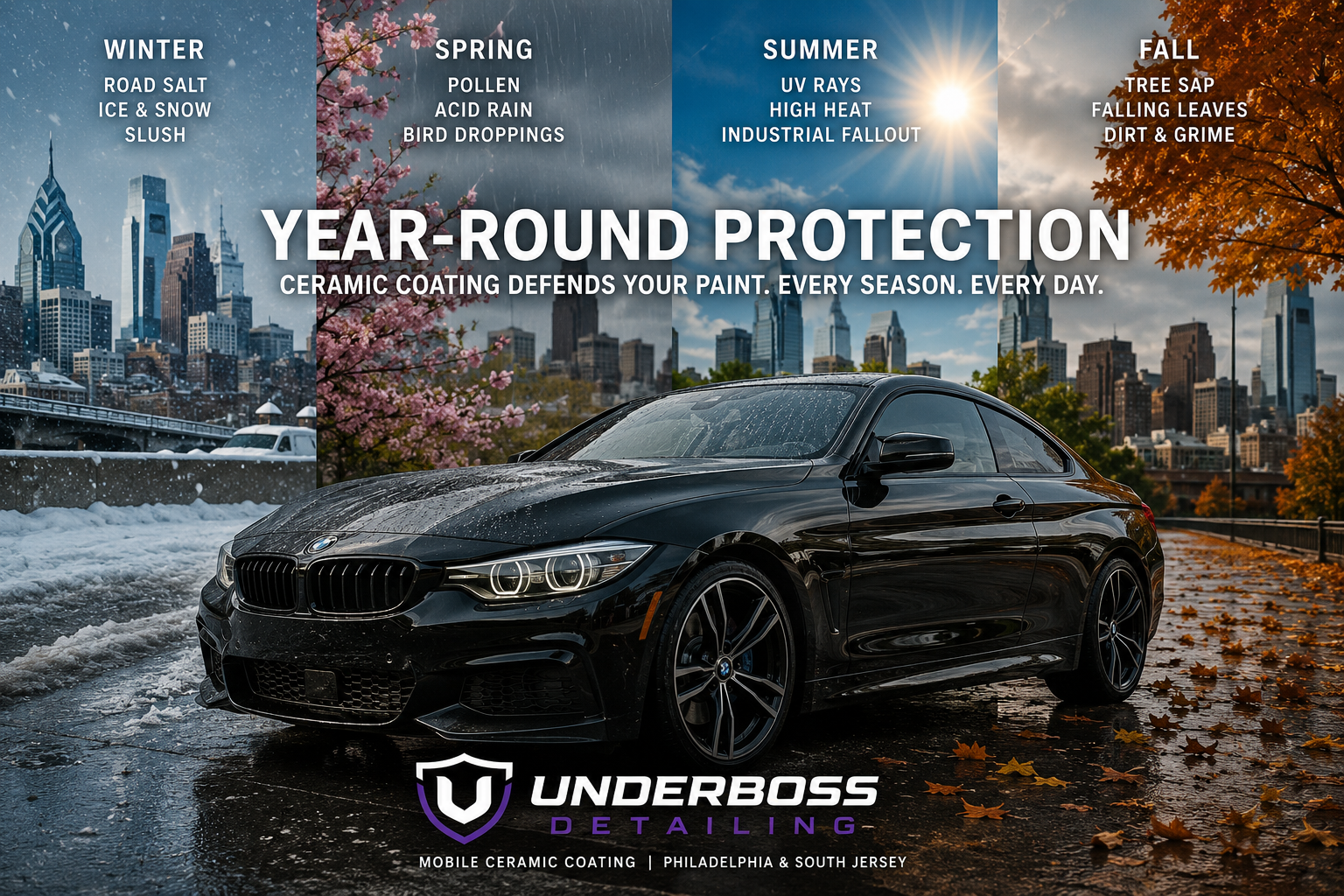 How Ceramic Coating Protects Your Car Year-Round in Philadelphia