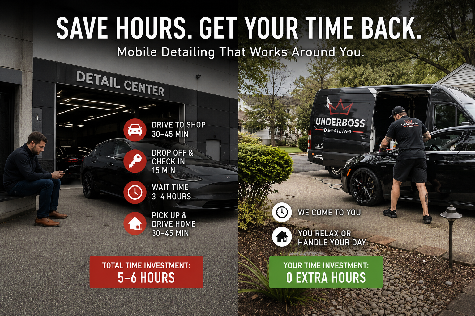 How Mobile Detailing Saves You Time vs. Taking Your Car to a Shop
