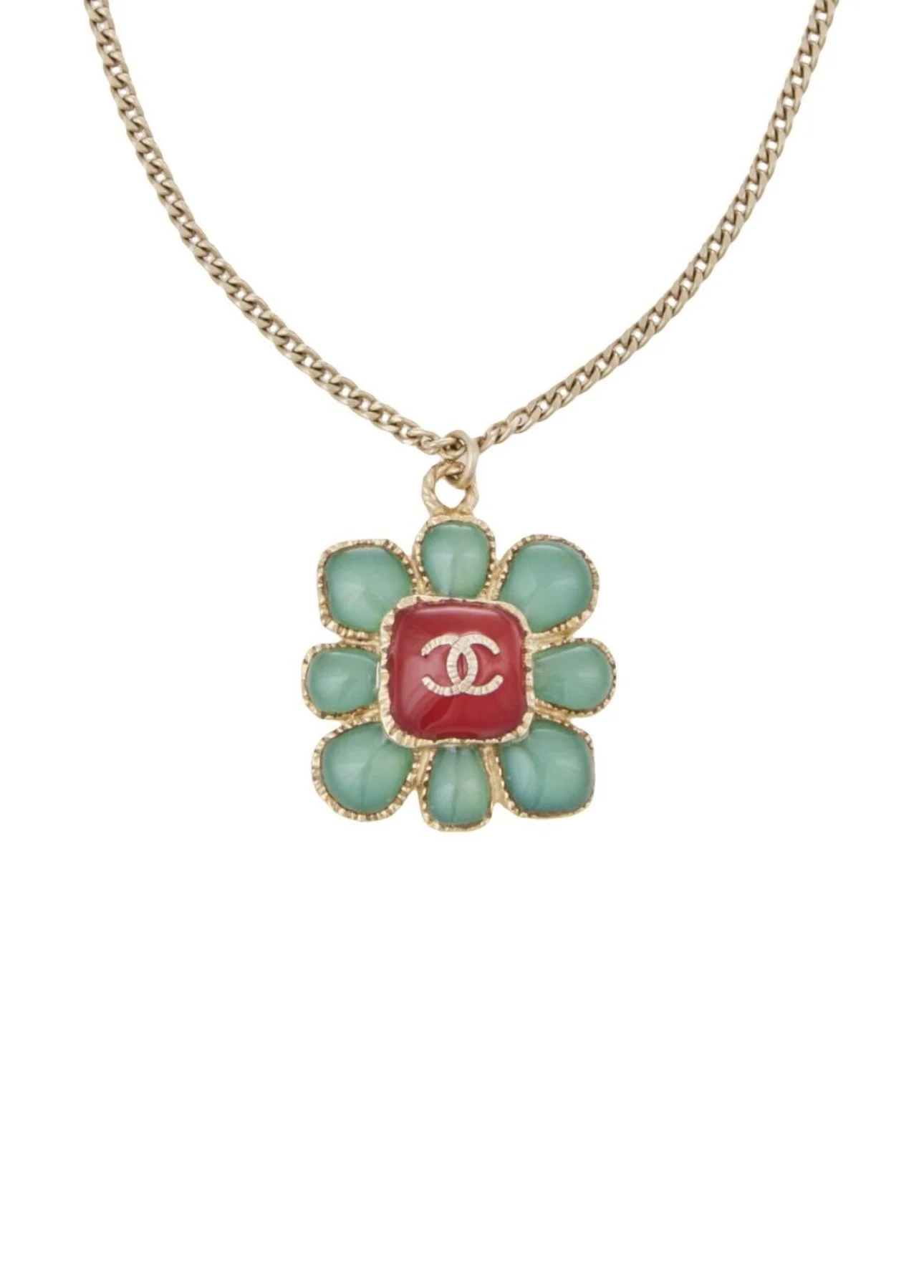 Chanel Gripox Flower and Plants Gold Necklace 2016