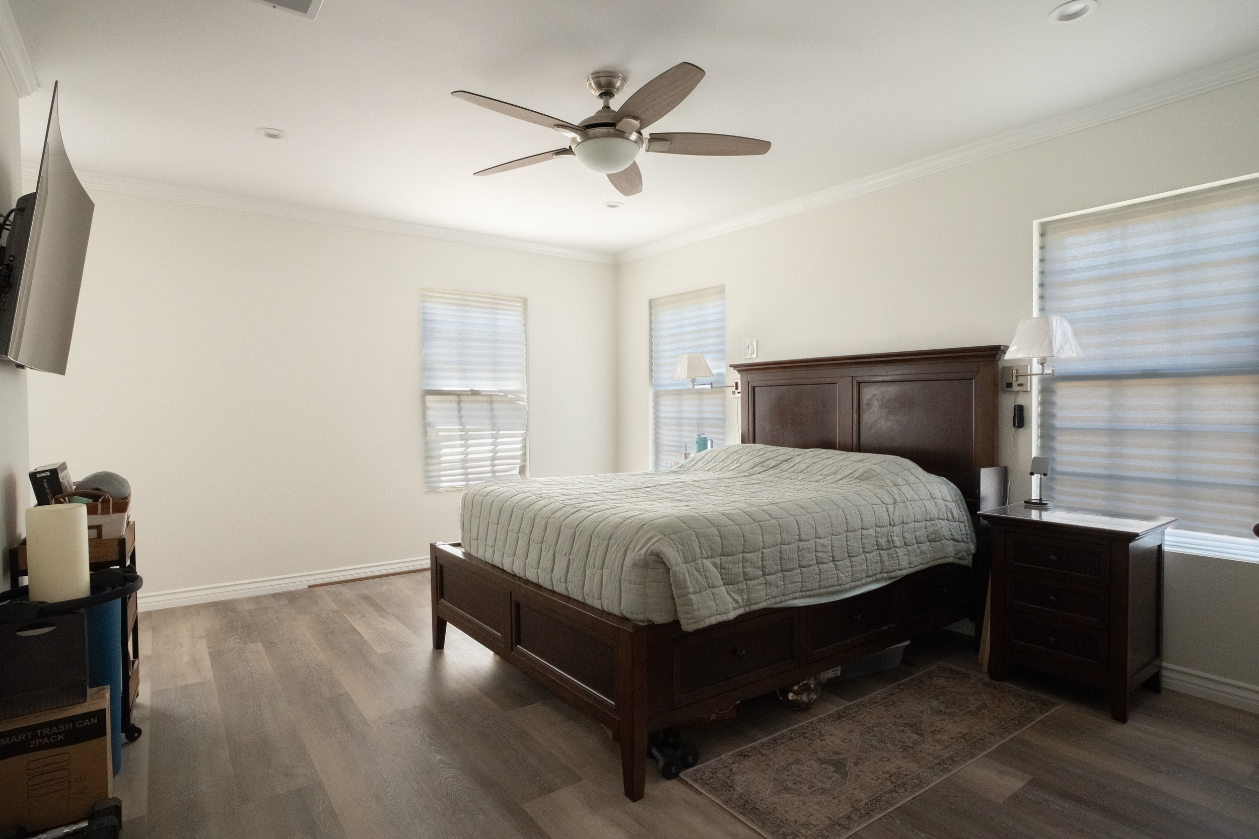 Remodeled master bedroom. 